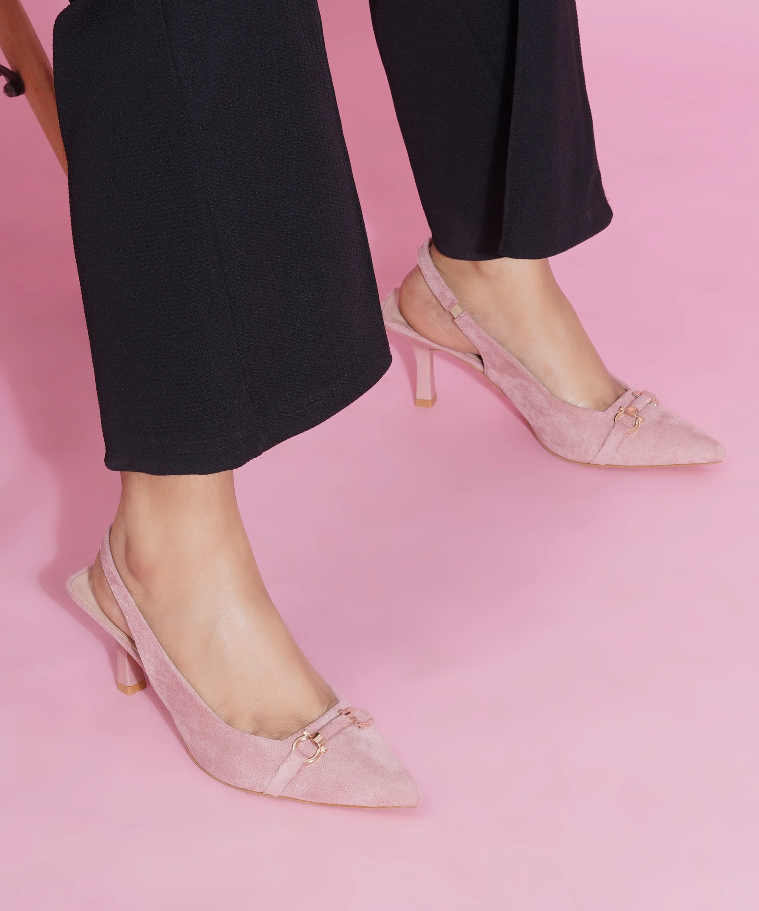 Chic Metal Accent Slingback Heels - Image 21