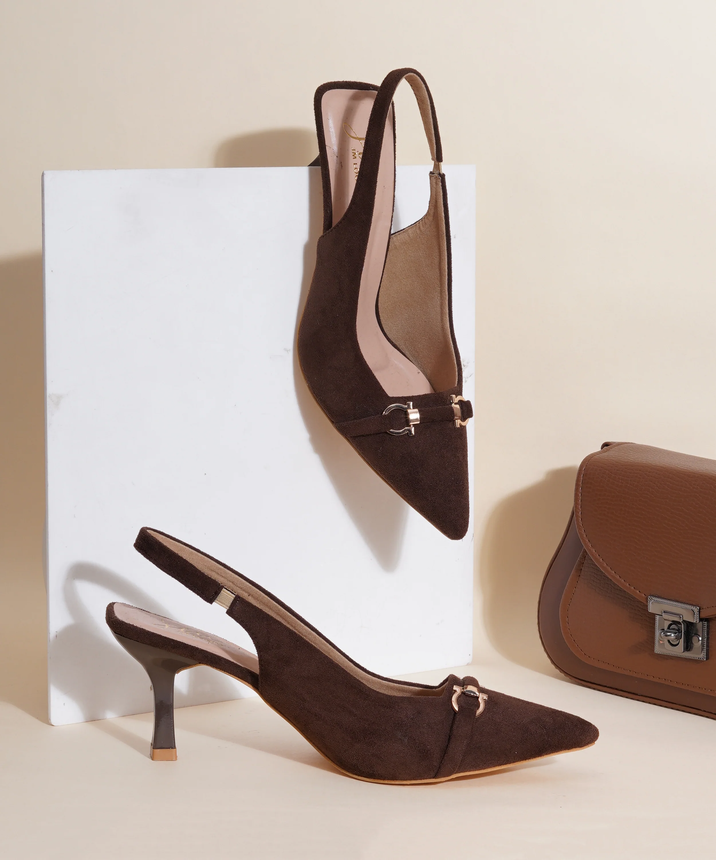 Chic Metal Accent Slingback Heels - Image 7