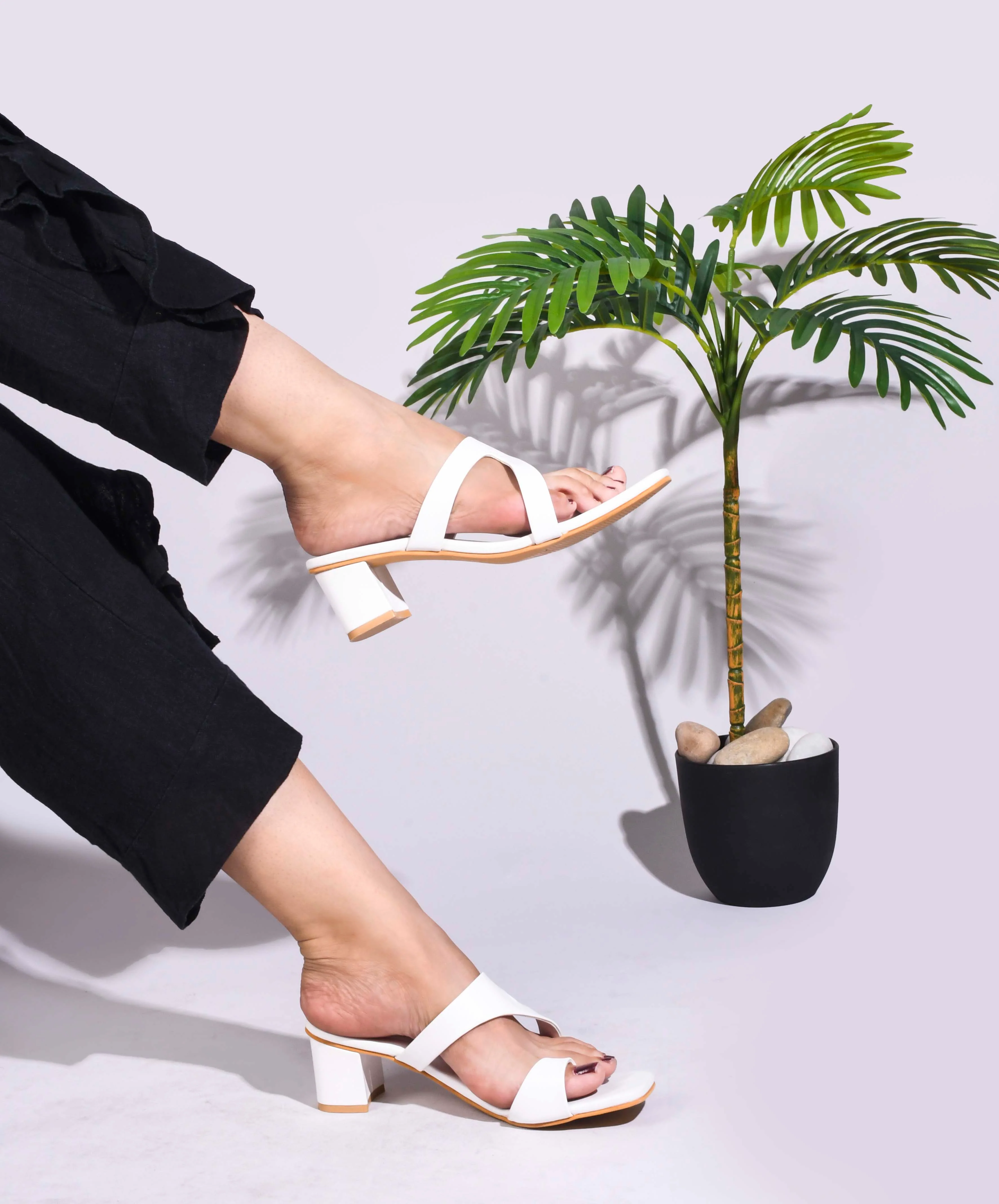Jm Looks Women's Dual Strap Block Heel Mules - Image 16