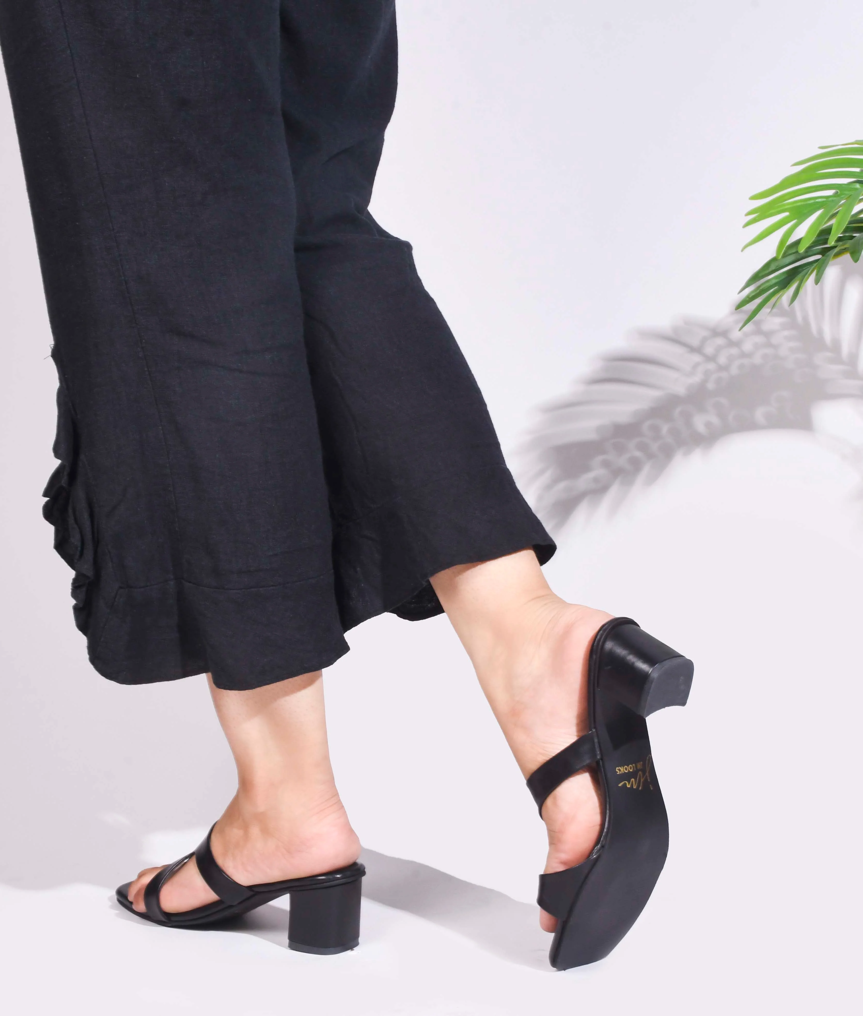 Jm Looks Women's Dual Strap Block Heel Mules - Image 5