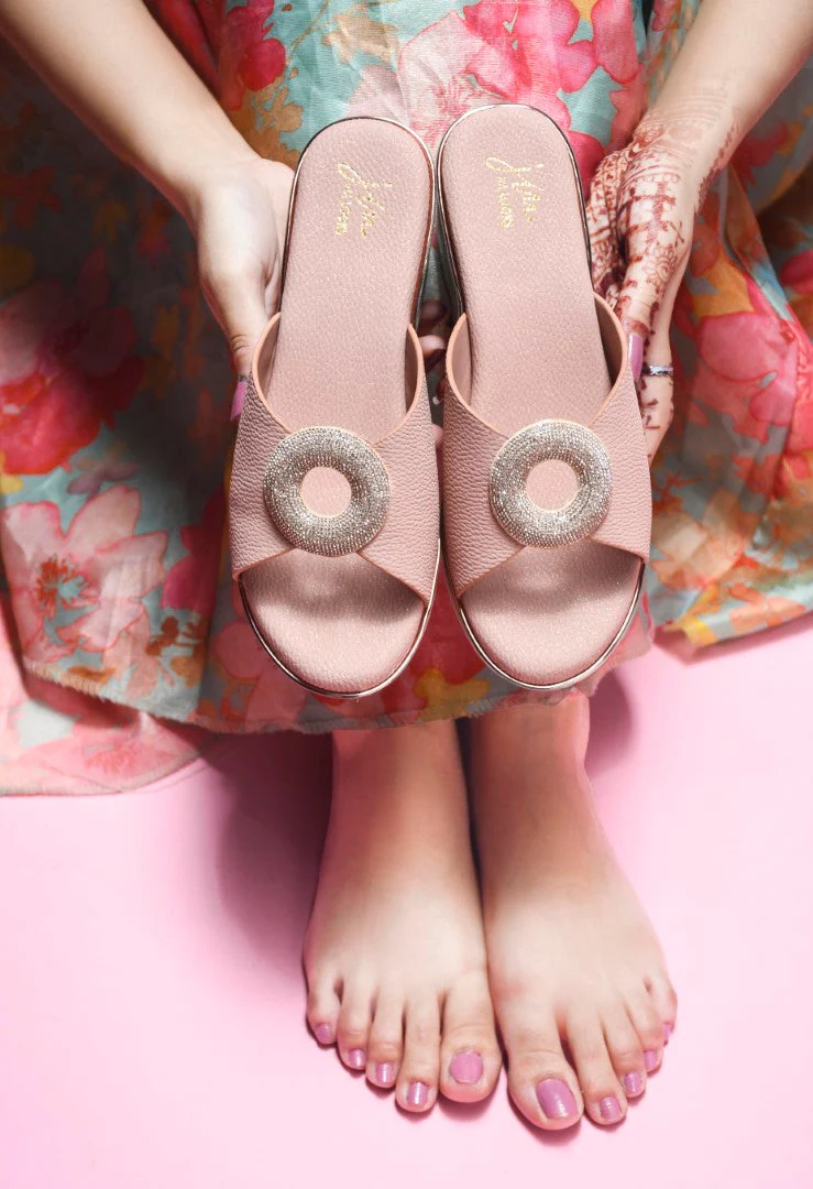 Jm Looks Shimmer Buckle Wedge Slip-Ons for Women & Girls - Image 7