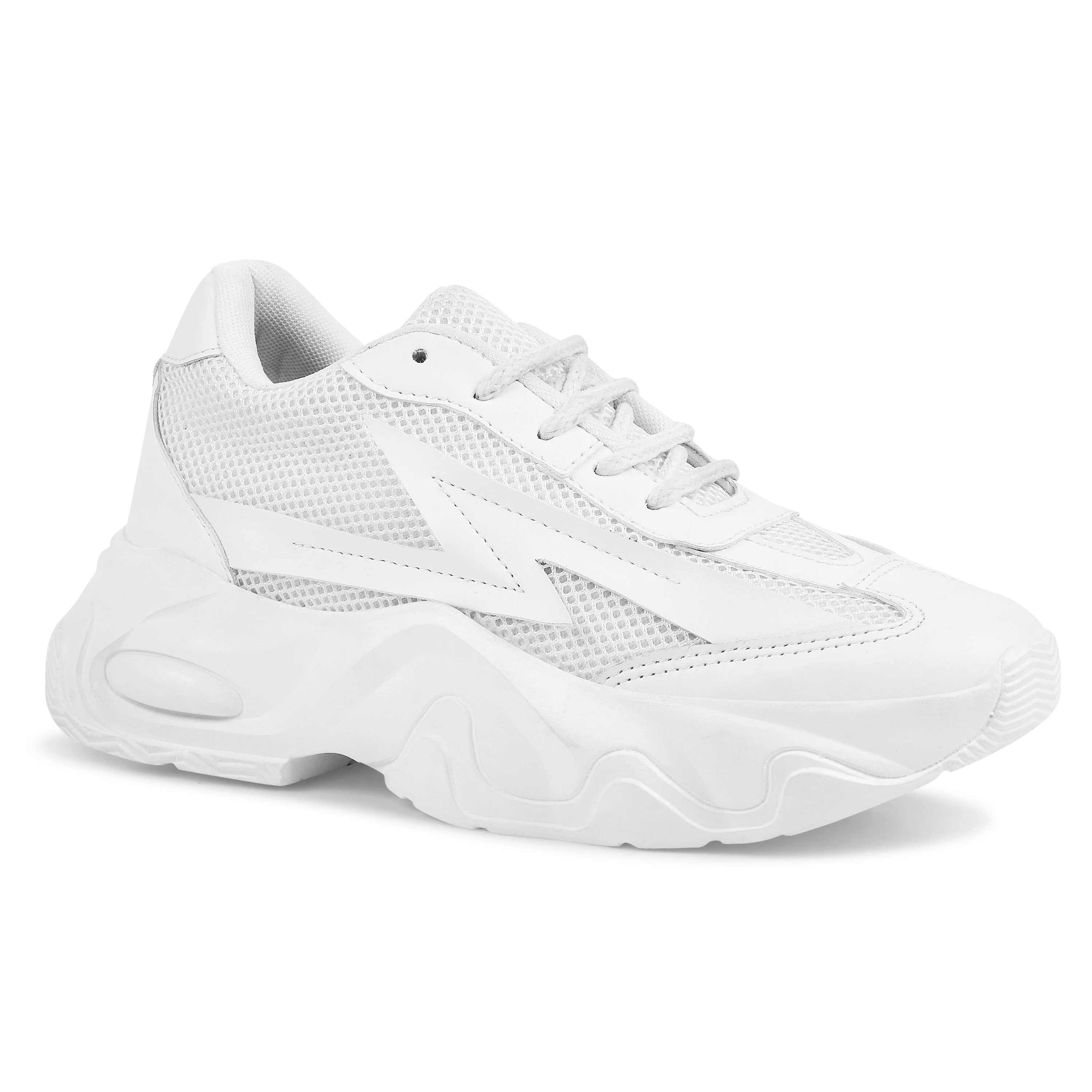 Chunky sole mesh sneakers with bold design - Image 6