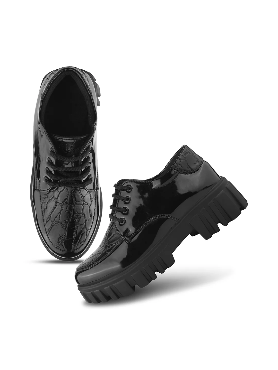 Jm Looks Women's Lug Sole Lace-Up Derbies - Image 11