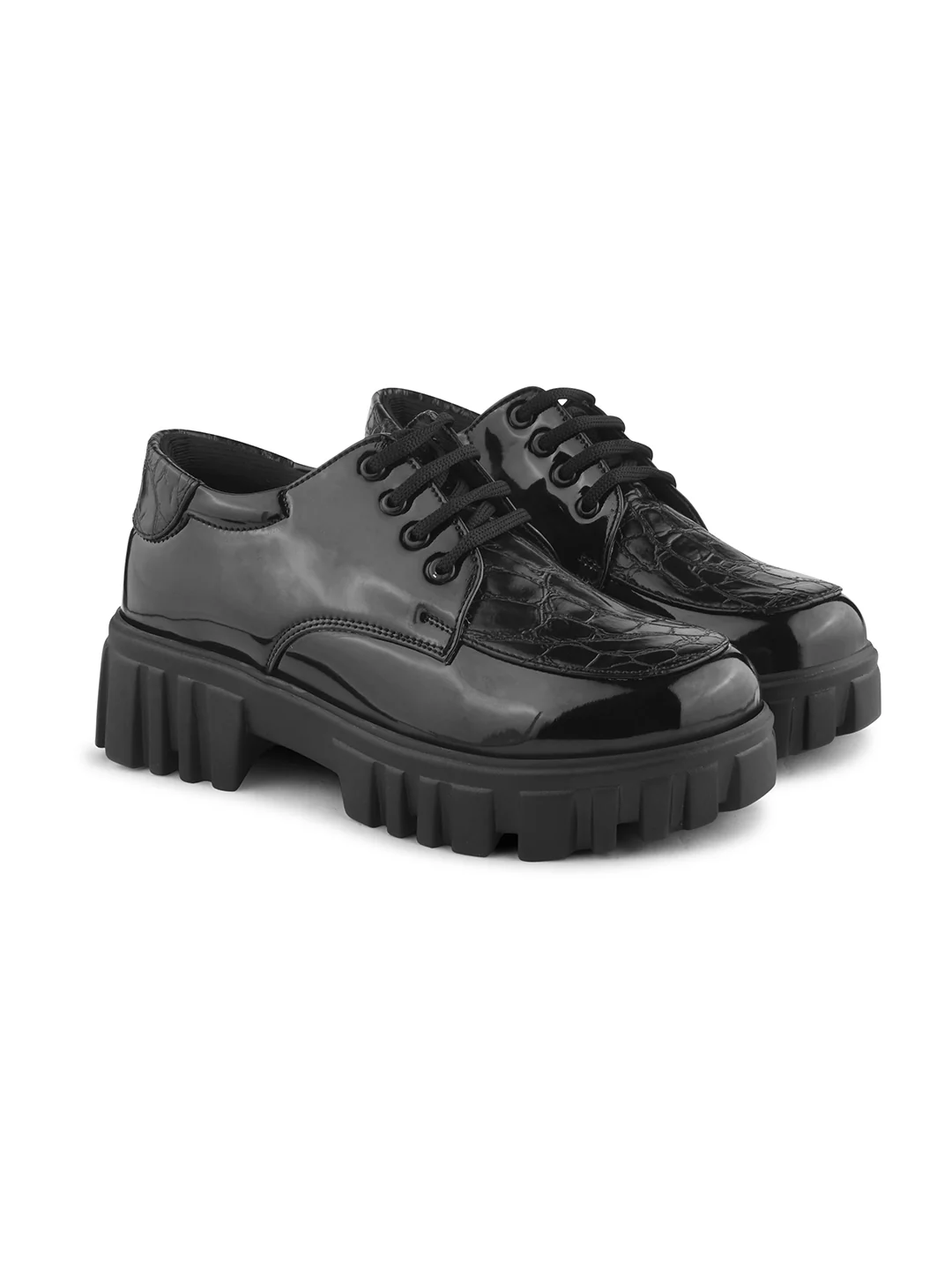 Jm Looks Women's Lug Sole Lace-Up Derbies - Image 12