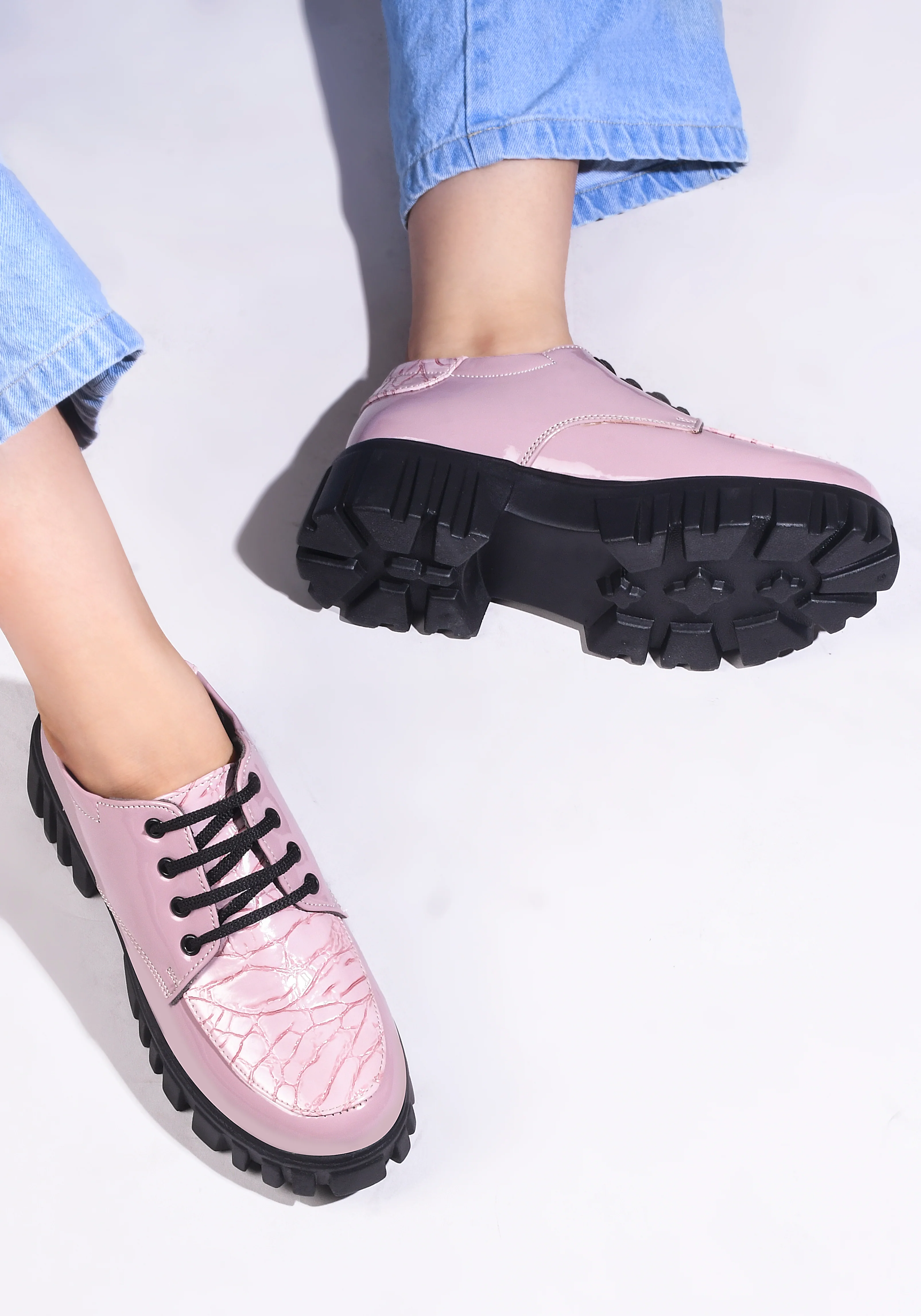 Jm Looks Women's Lug Sole Lace-Up Derbies - Image 16