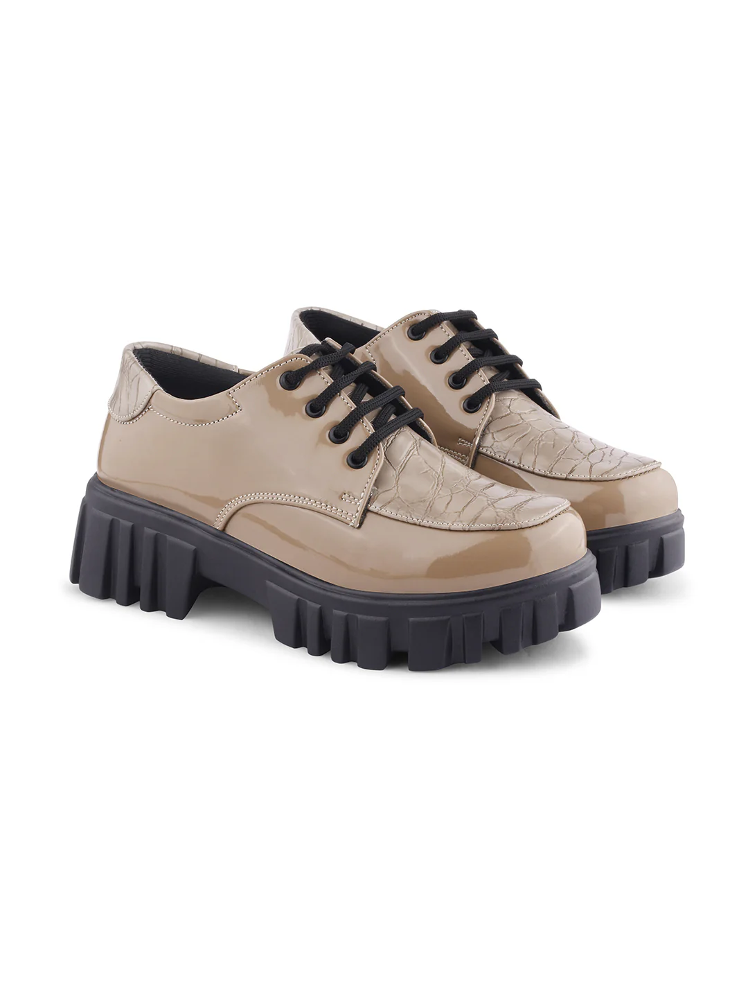 Jm Looks Women's Lug Sole Lace-Up Derbies - Image 6