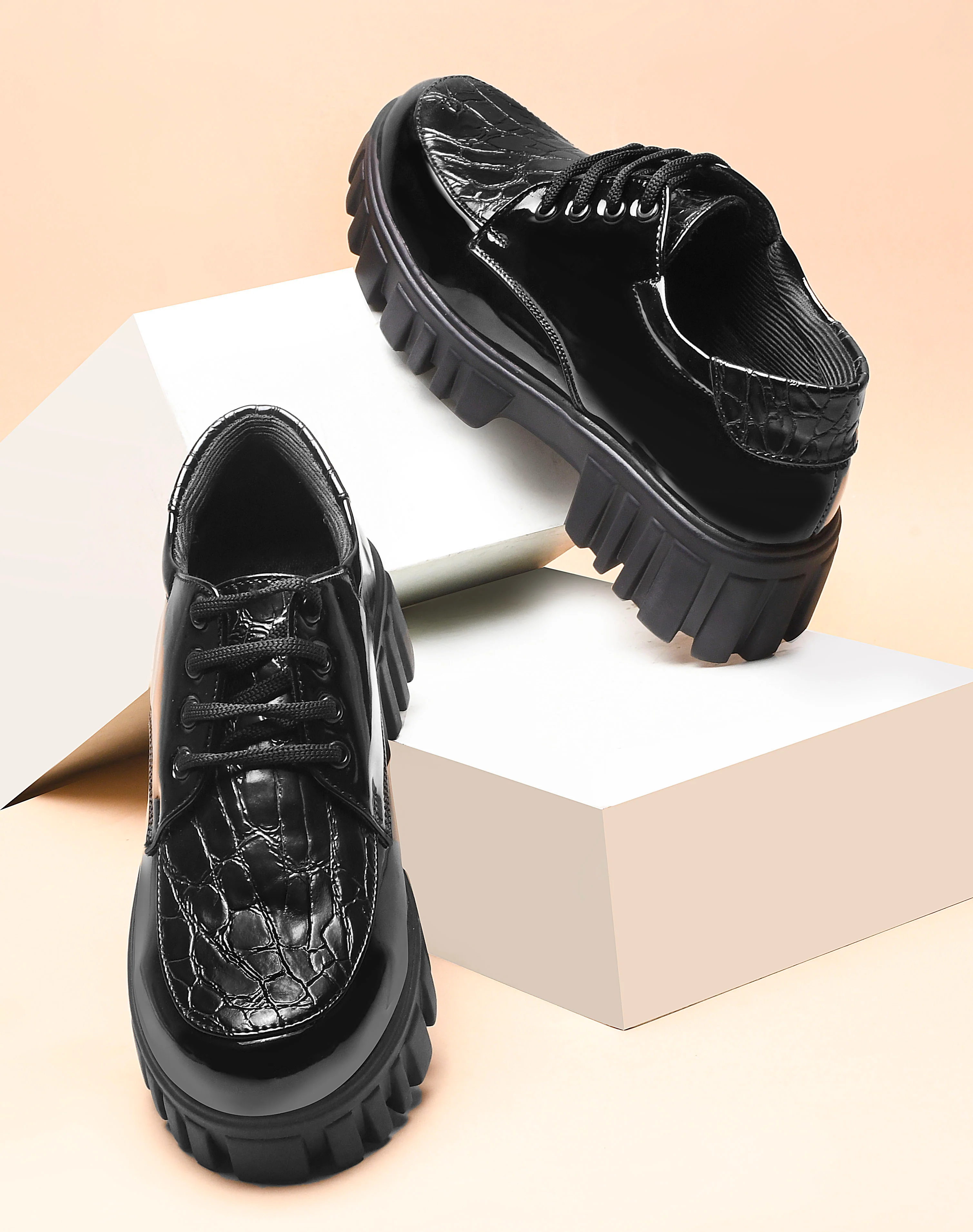 Jm Looks Women's Lug Sole Lace-Up Derbies - Image 8
