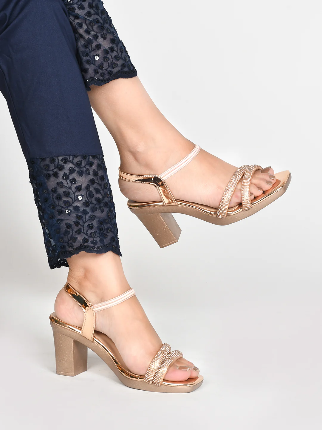 Chunky Heel Sandal Ankle Strap - Image 10