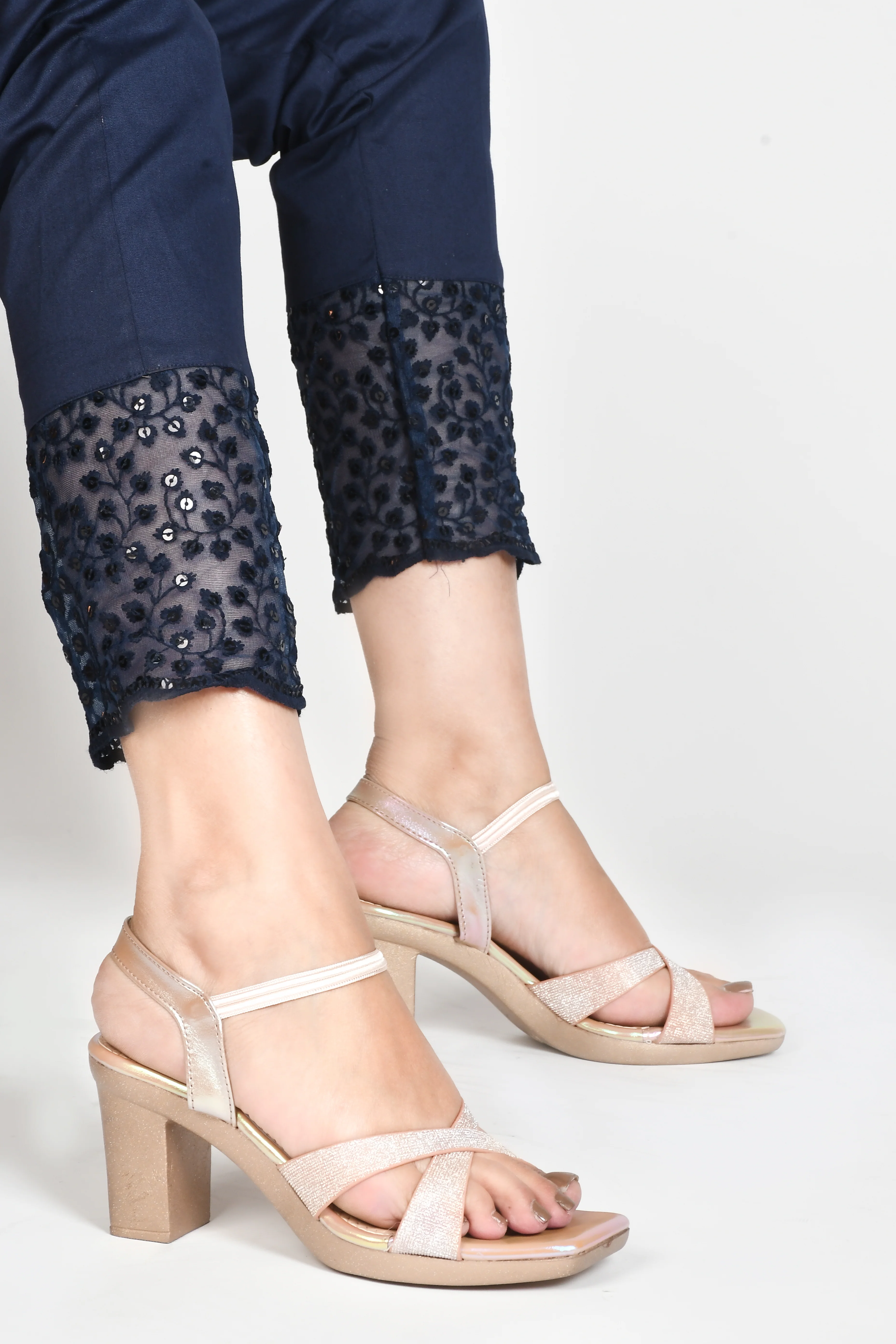 Chunky Heel Sandal with Ankle Strap - Image 16