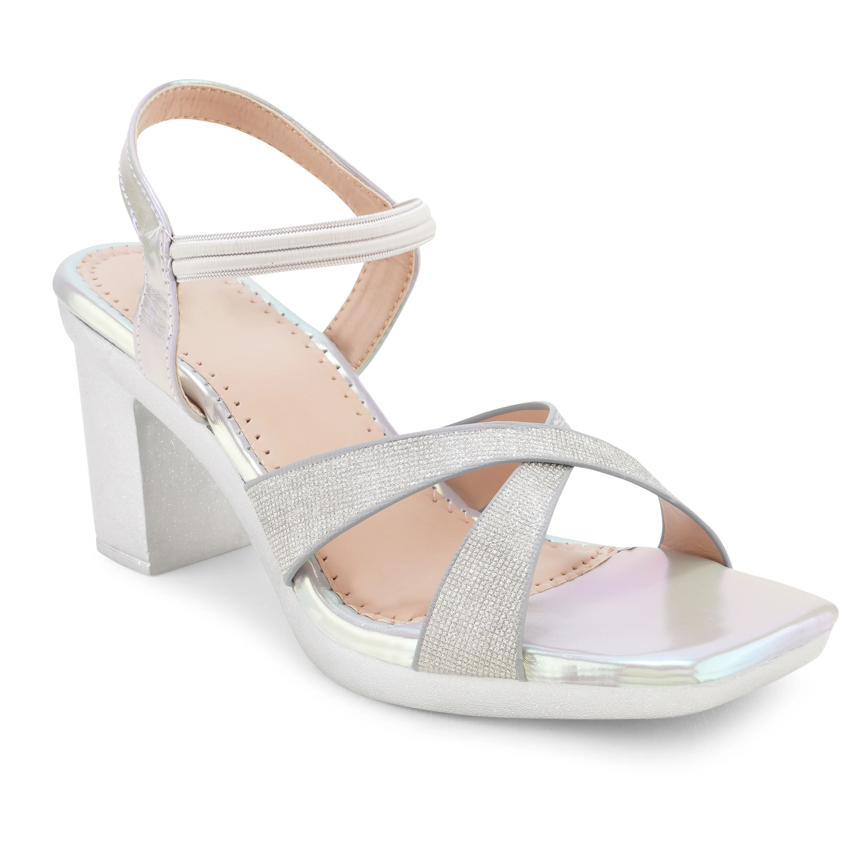 Chunky Heel Sandal with Ankle Strap - Image 6