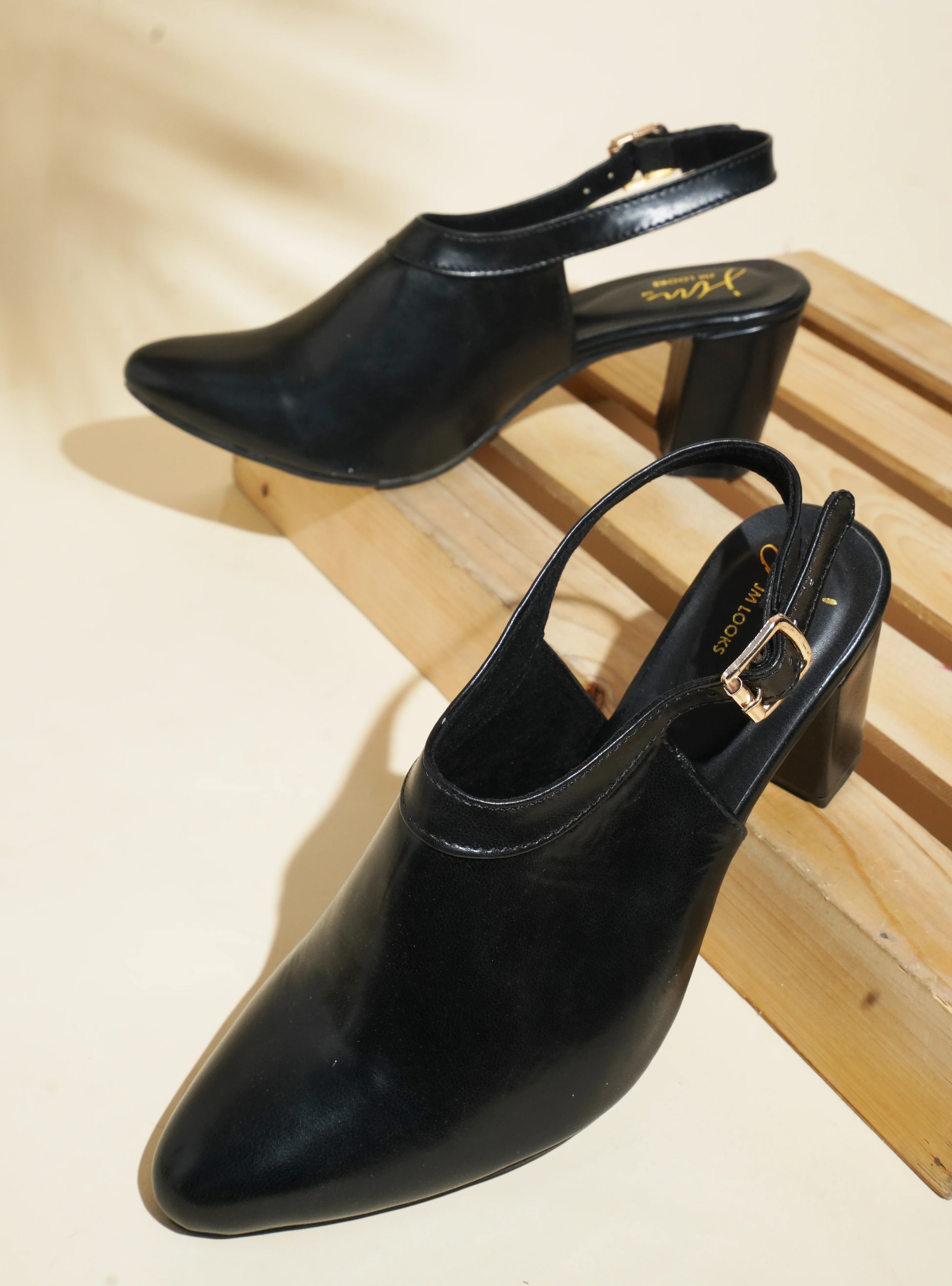 Chunky Heeled Sandal with Ankle Strap - Image 6