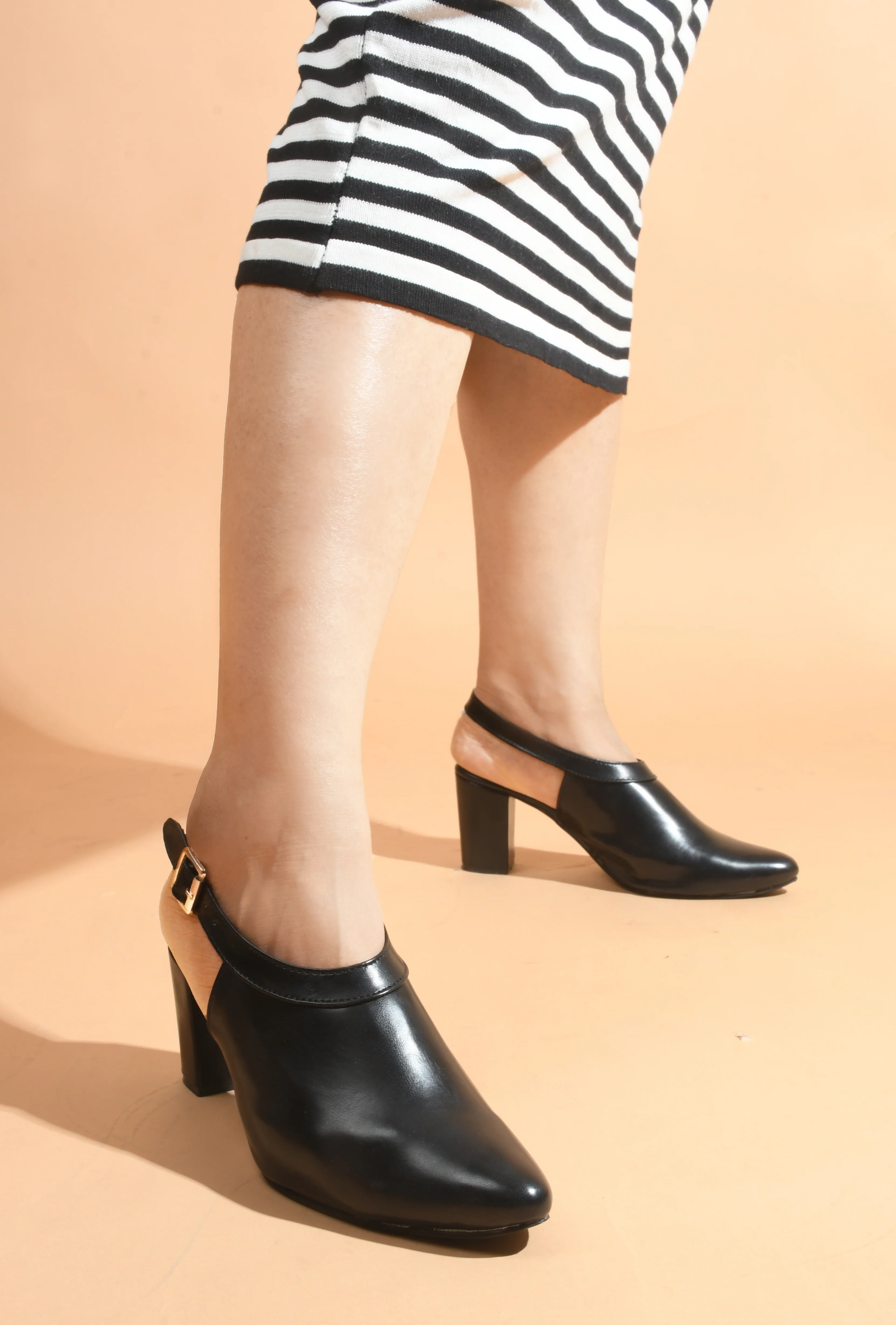 Chunky Heeled Sandal with Ankle Strap - Image 8