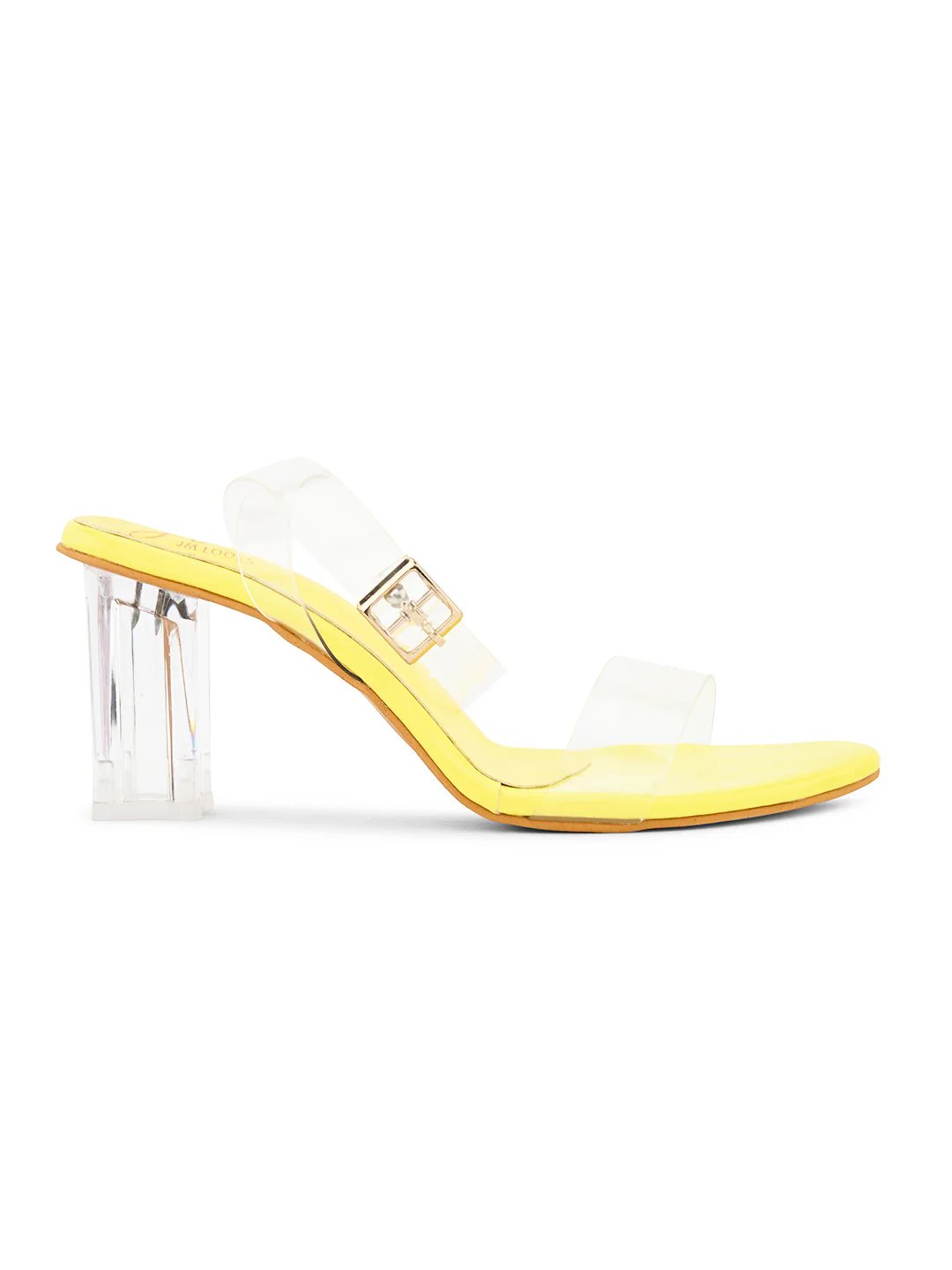 Chunky Heeled Sandals with Transparent Strap - Image 23