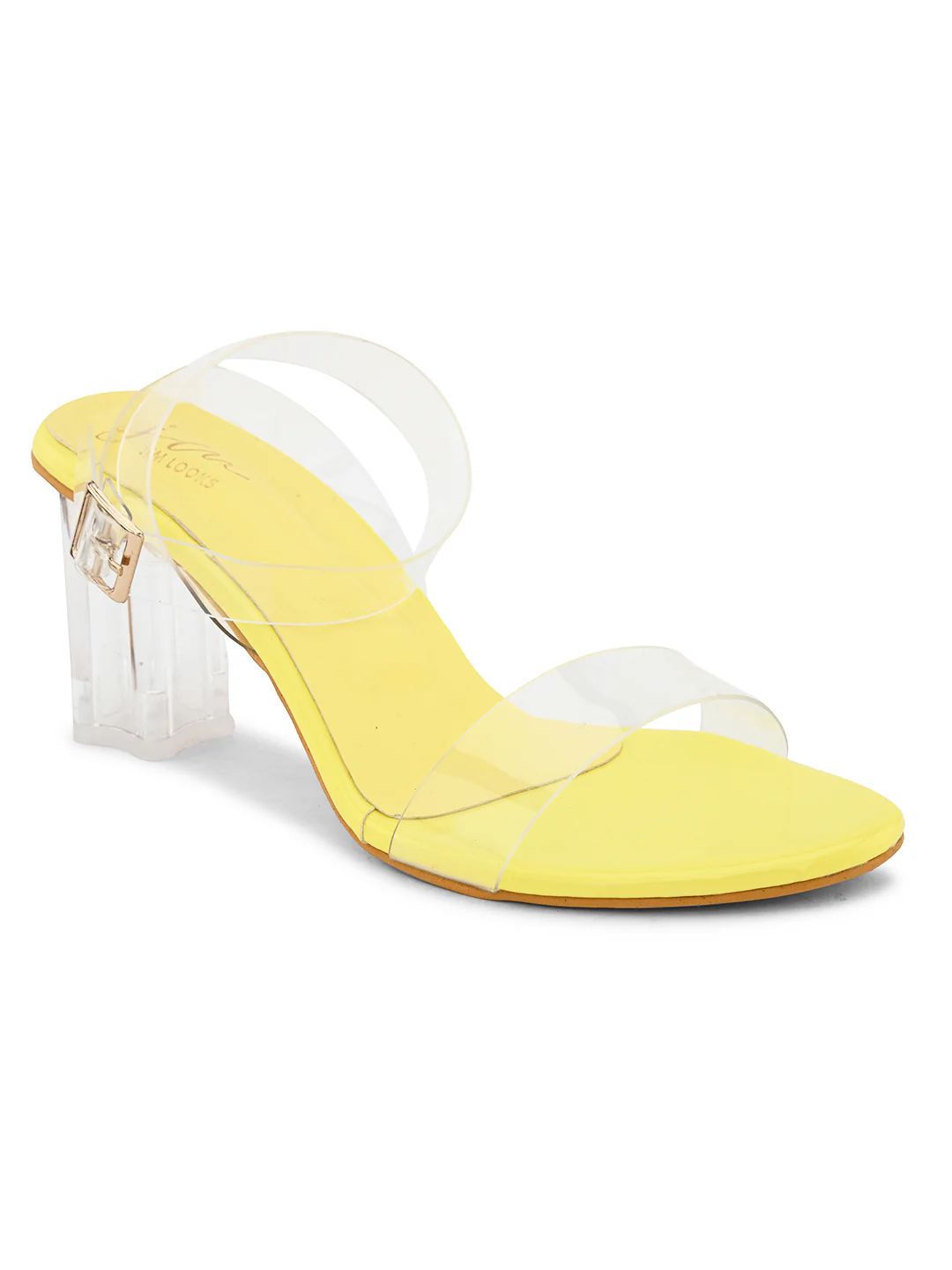 Chunky Heeled Sandals with Transparent Strap - Image 24