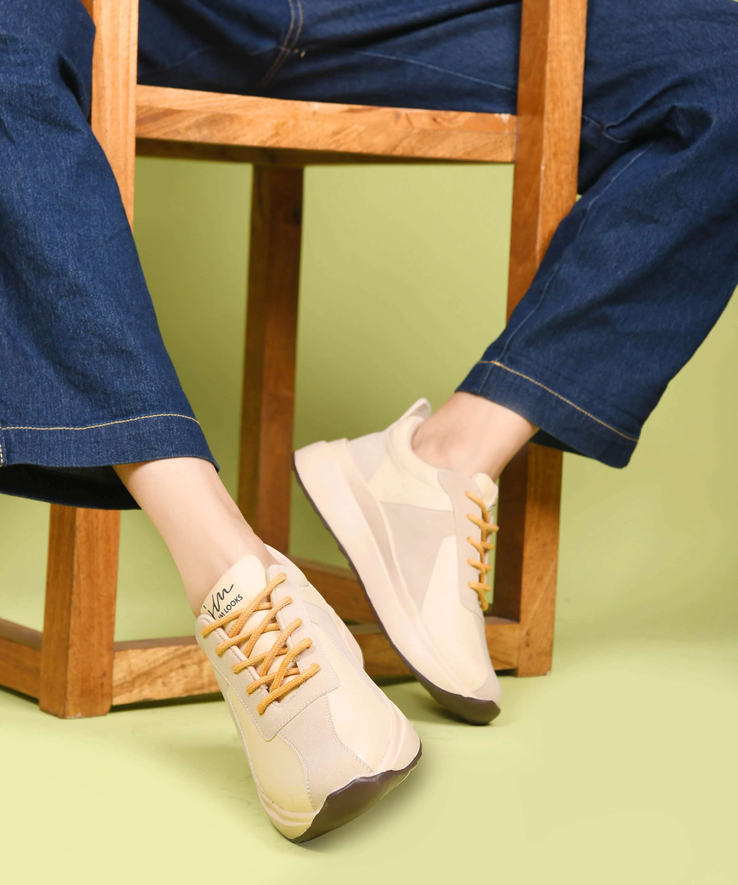 Chunky Lace-Up Sneakers with Cushioned Sole - Image 10