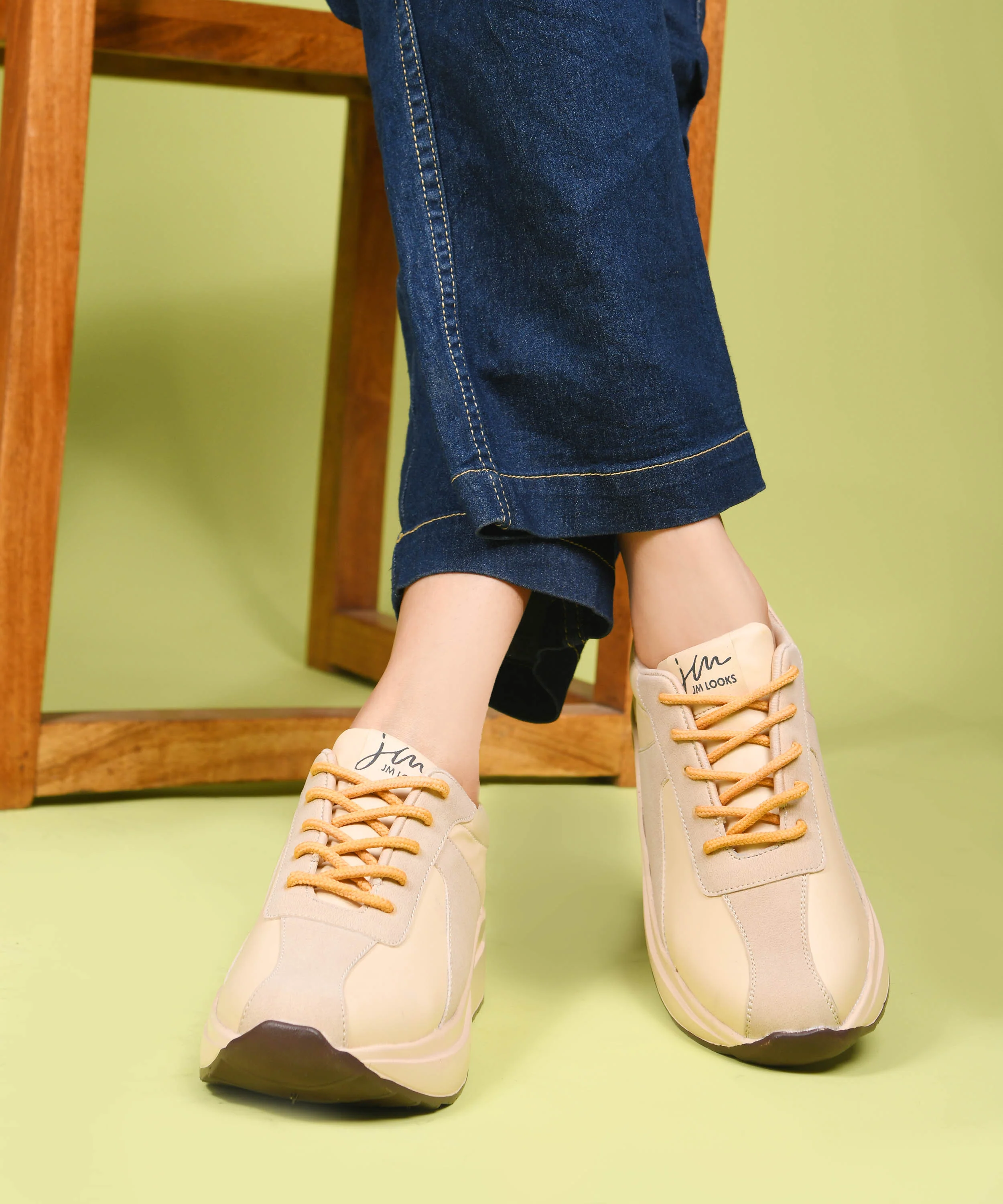 Chunky Lace-Up Sneakers with Cushioned Sole - Image 2