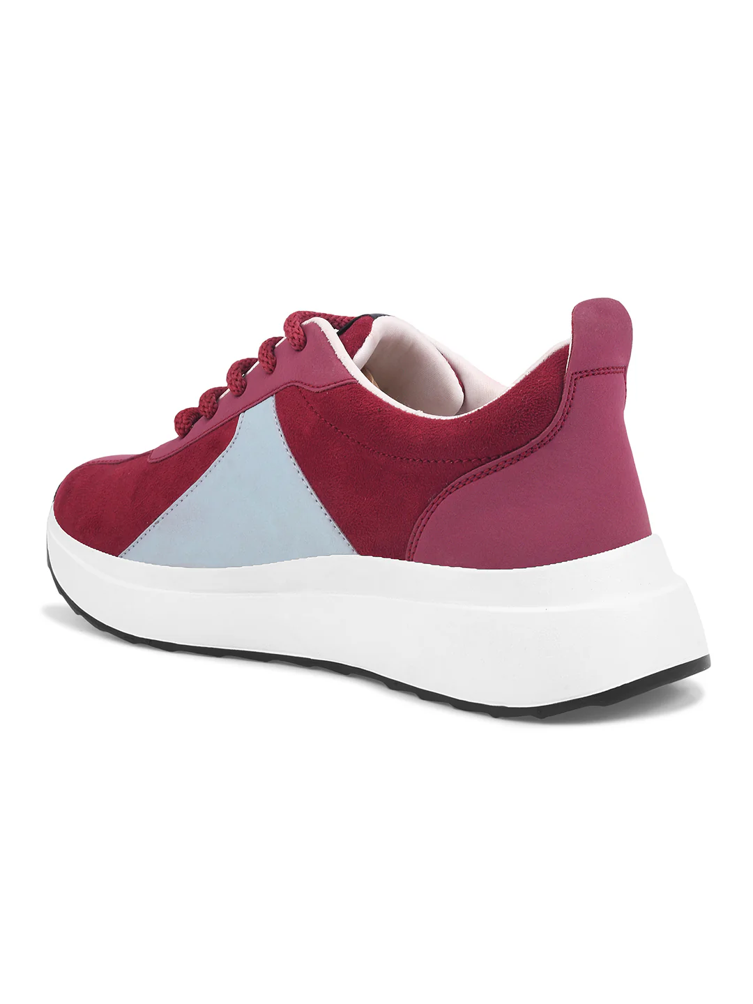 Chunky Lace-Up Sneakers with Cushioned Sole - Image 7