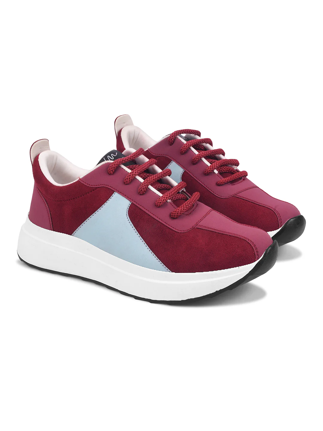 Chunky Lace-Up Sneakers with Cushioned Sole - Image 8