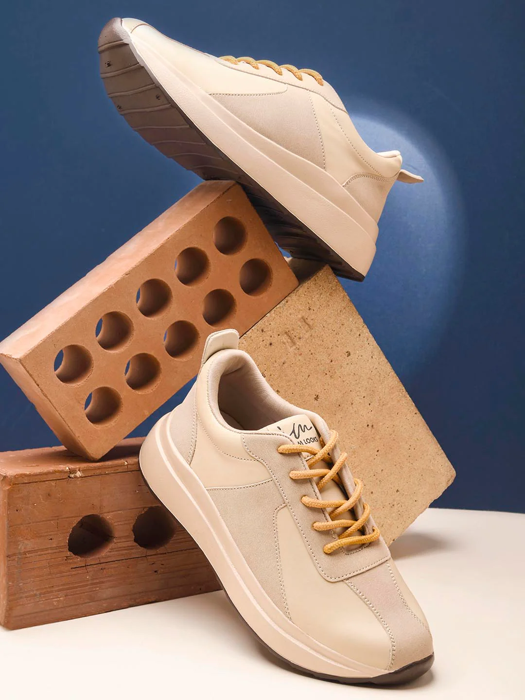 Chunky Lace-Up Sneakers with Cushioned Sole - Image 9
