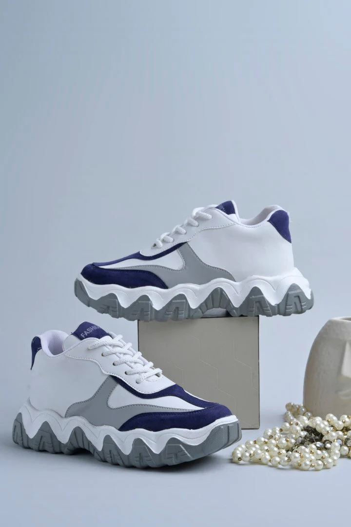 Jm Looks Stylish Wavy Sole Sneakers for Women & Girls