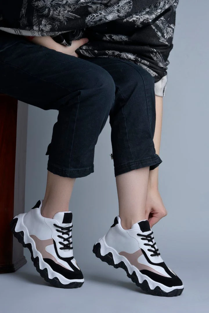 Jm Looks Stylish Wavy Sole Sneakers for Women & Girls - Image 11
