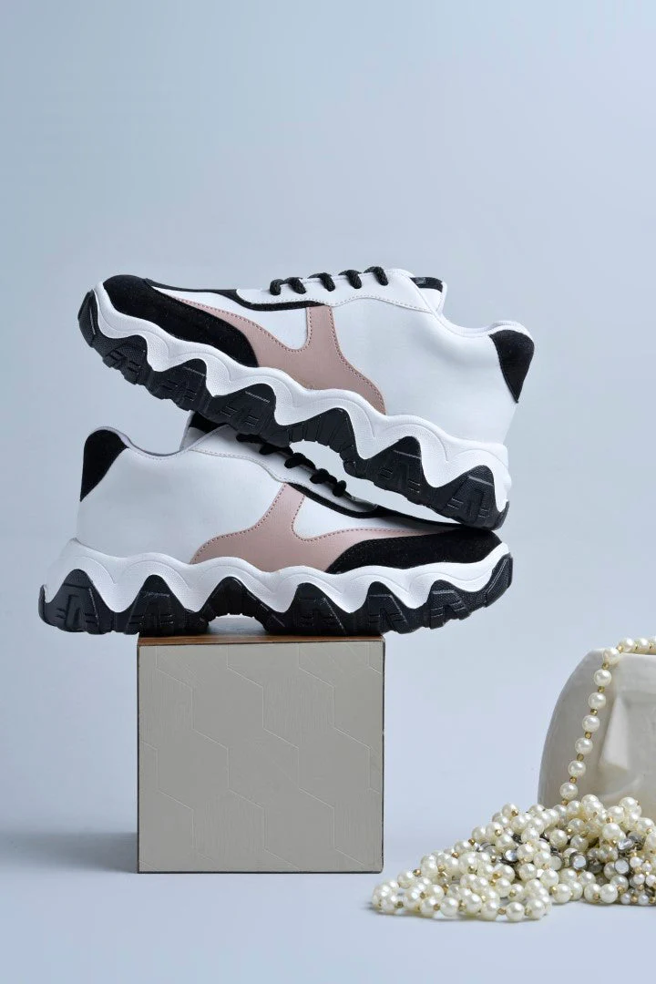 Jm Looks Stylish Wavy Sole Sneakers for Women & Girls - Image 13