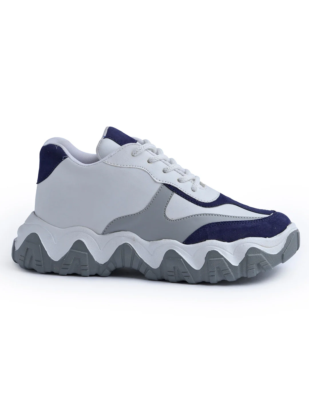 Jm Looks Stylish Wavy Sole Sneakers for Women & Girls - Image 6