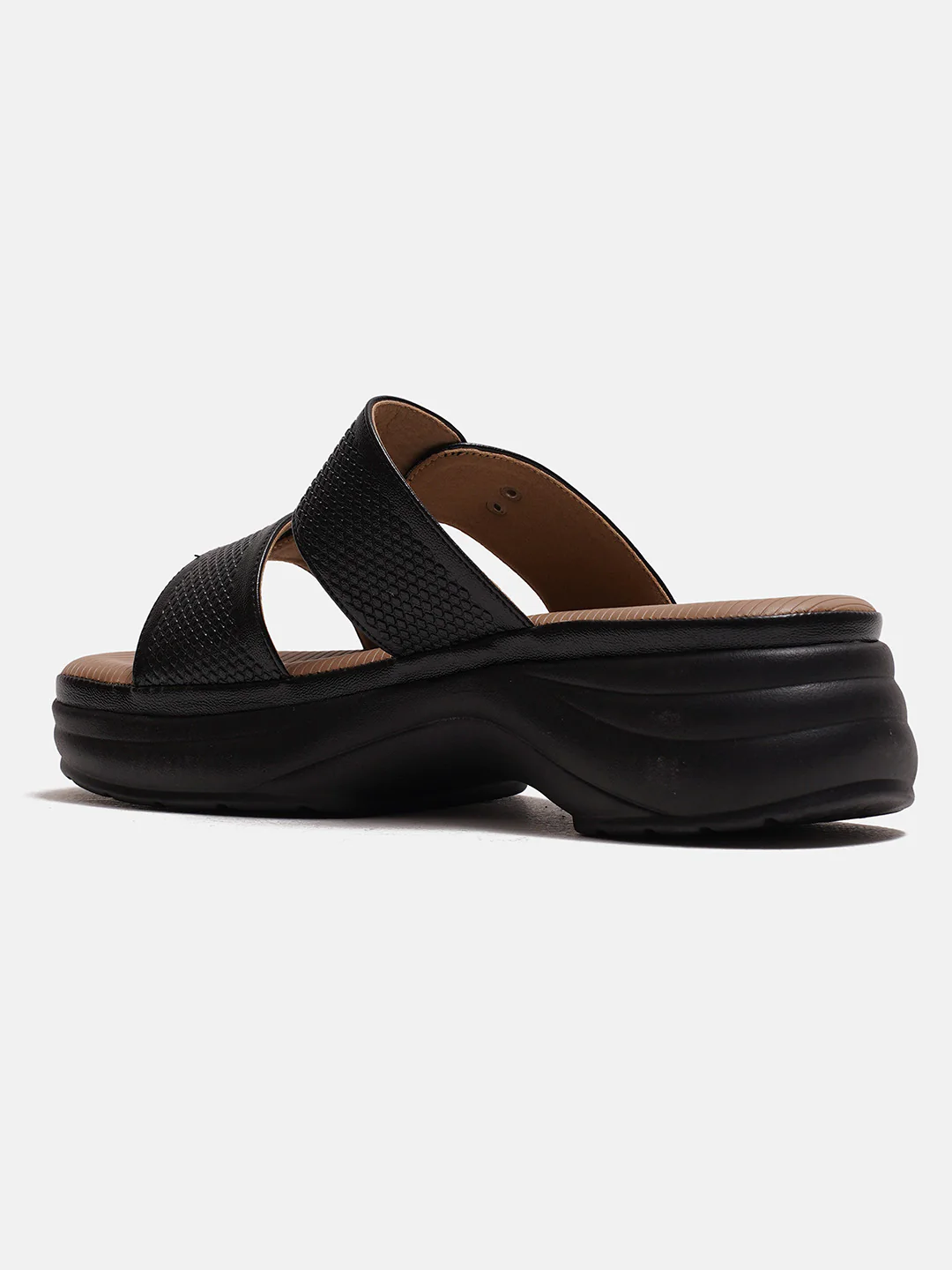 Chunky Sole Buckled Slide Sandals with Cushioned Footbed - Image 14