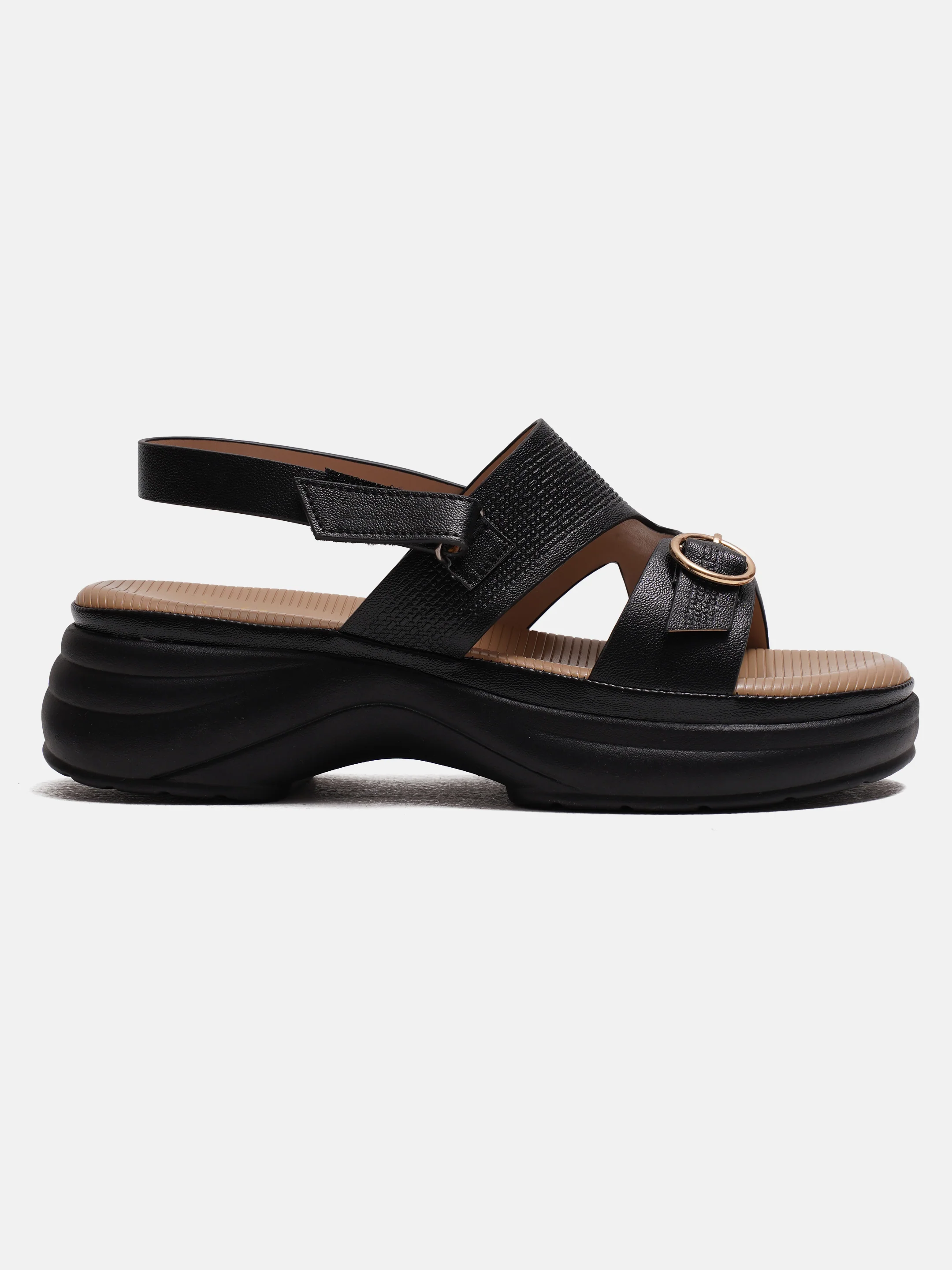 Chunky Sole Slingback Sandals with Adjustable Buckle - Image 11