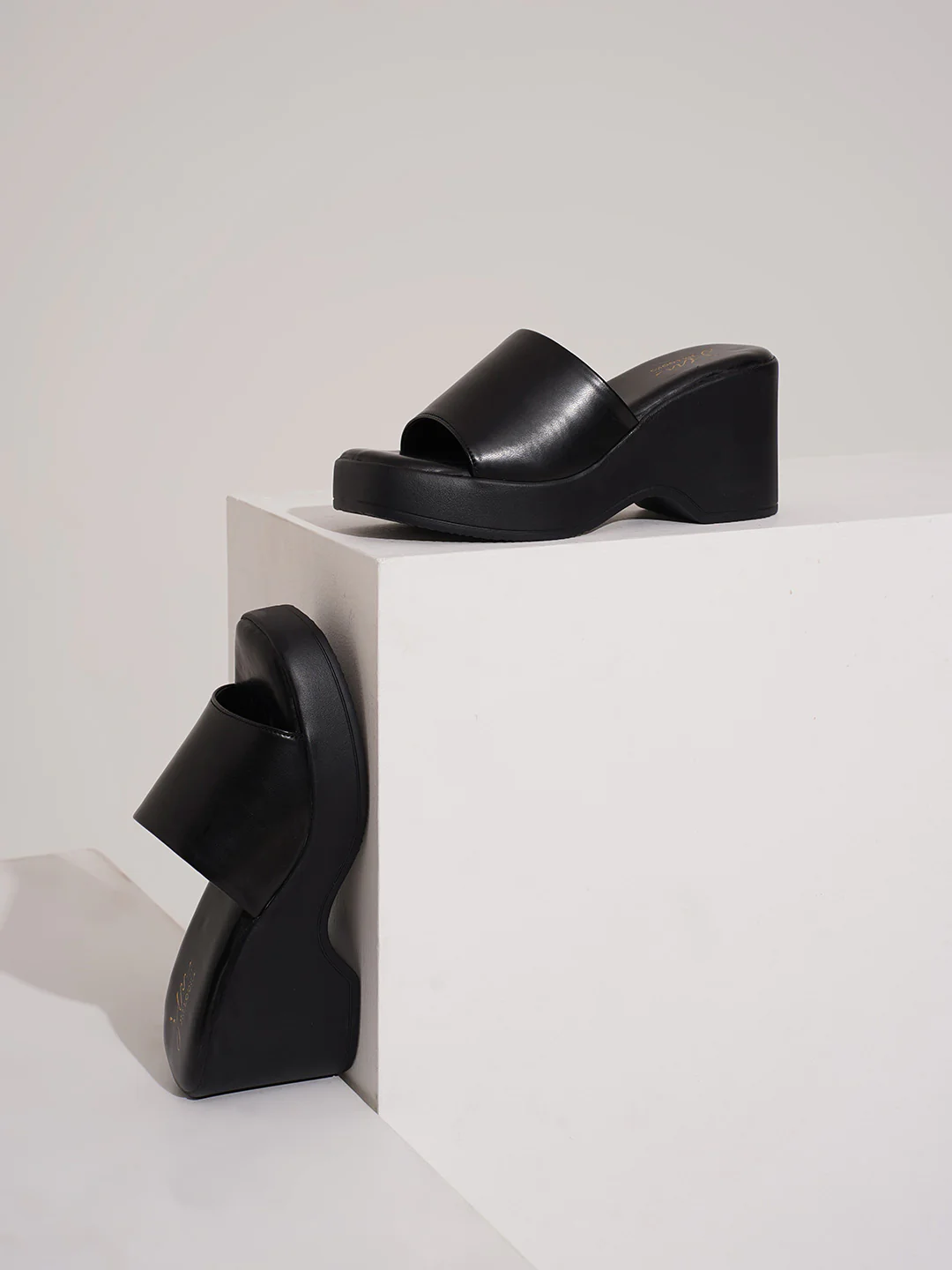 Chunky Sole Slip-On Platform Sandals - Image 11