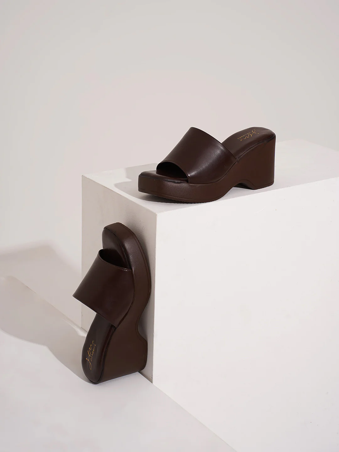 Chunky Sole Slip-On Platform Sandals - Image 18