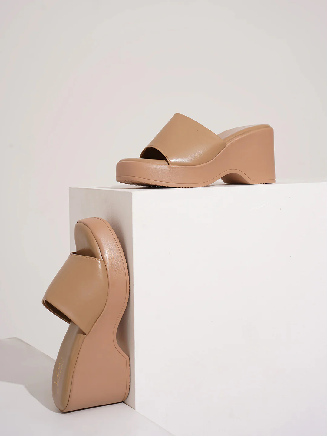 Chunky Sole Slip-On Platform Sandals - Image 4