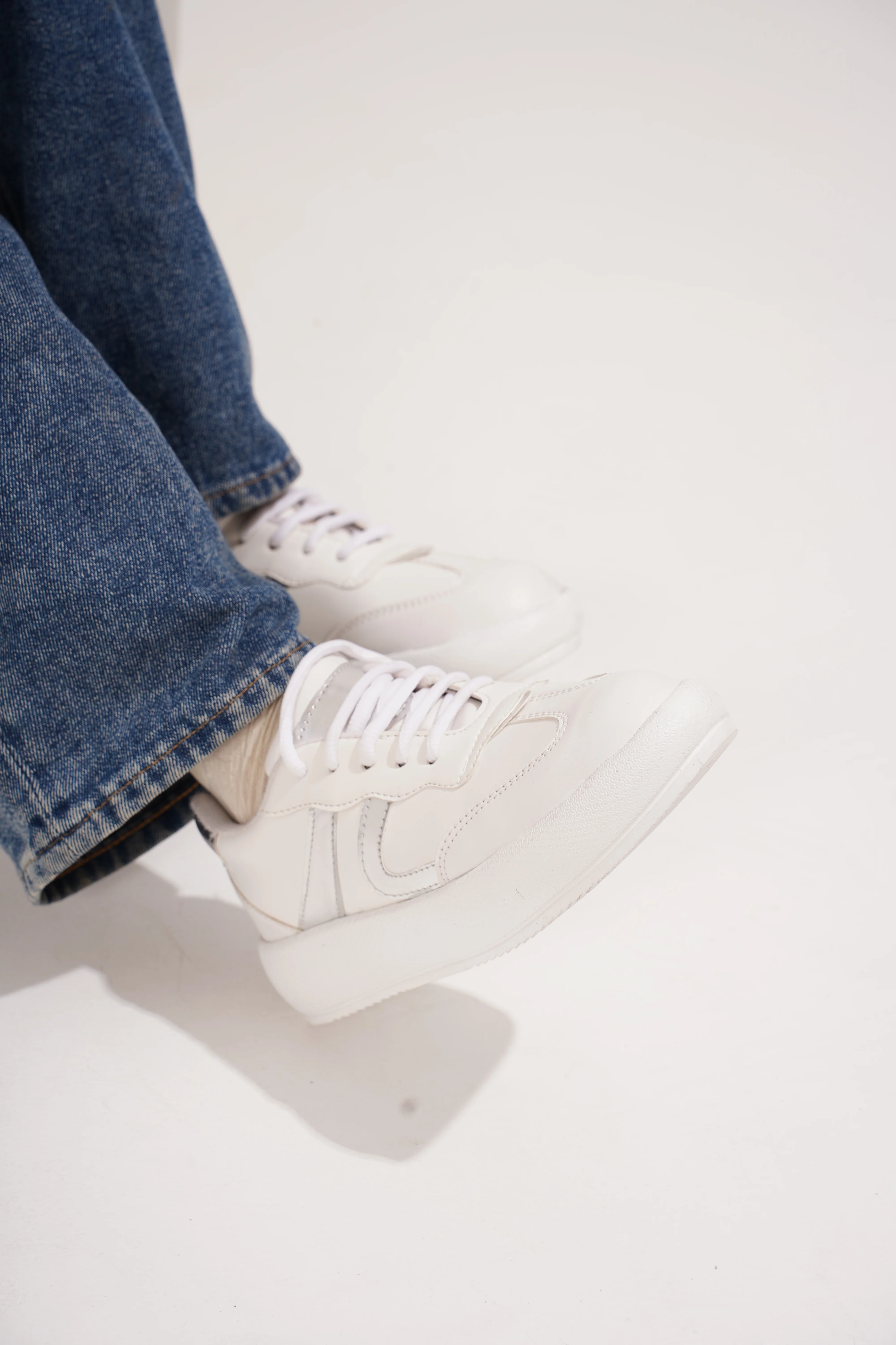 Jm Looks Casual Panel Detail Lace-Up Sneakers - Image 13