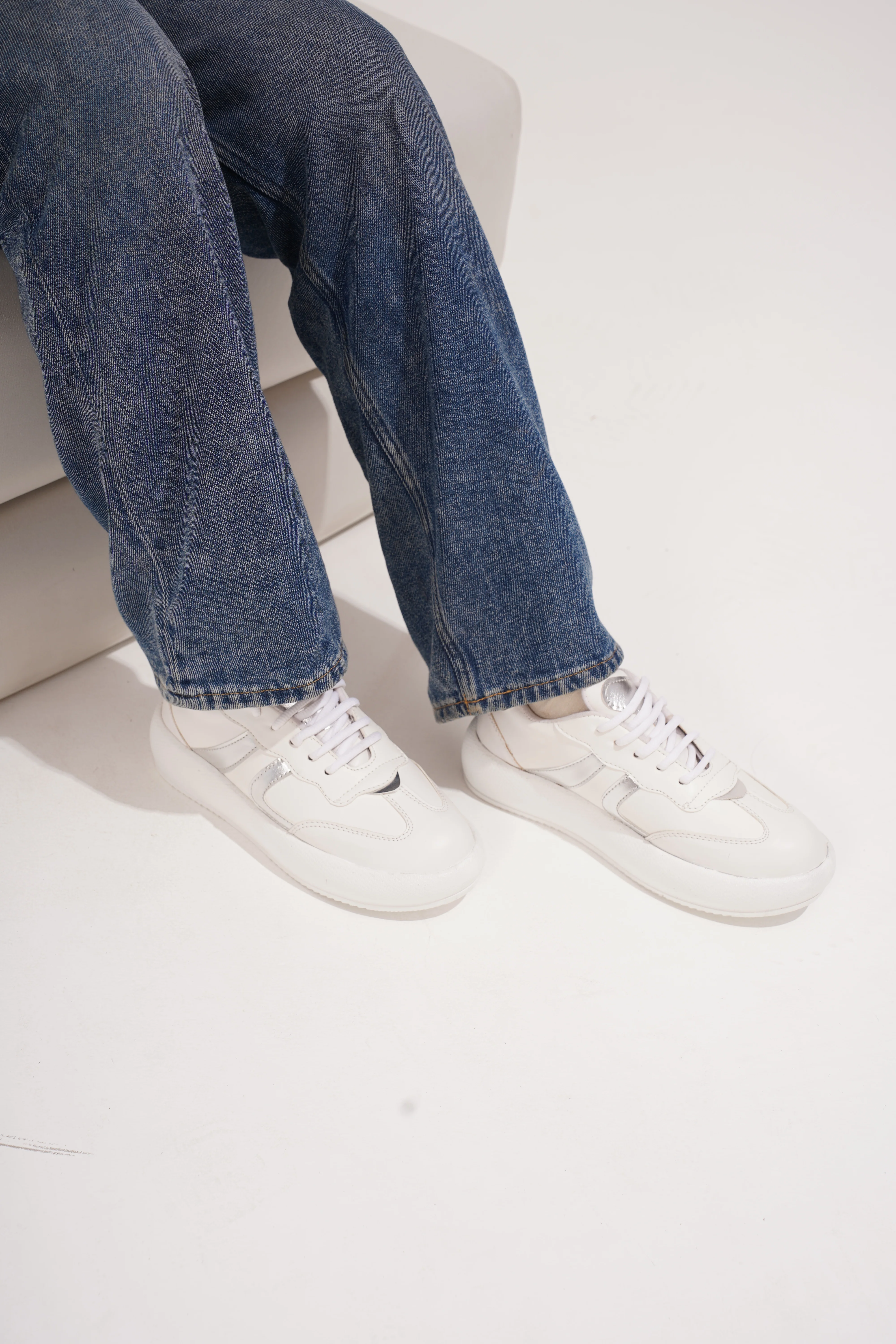 Jm Looks Casual Panel Detail Lace-Up Sneakers - Image 14