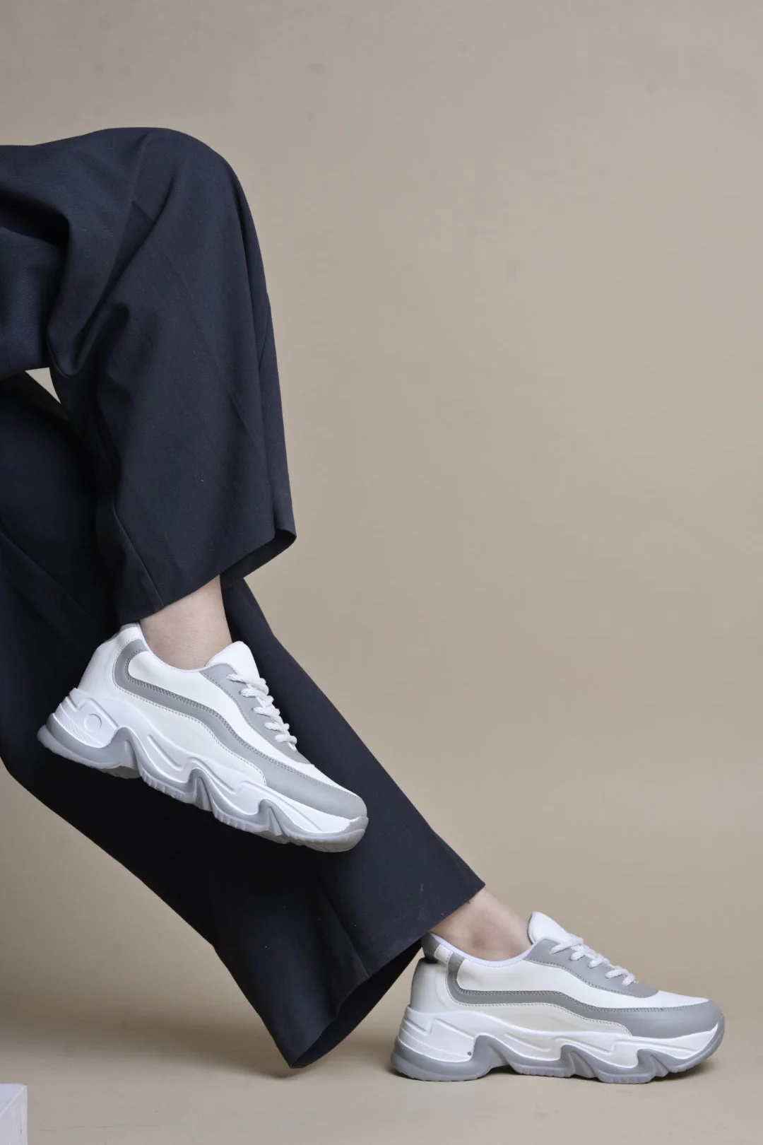 Jm Looks Sporty Contrast Panel Sneakers - Image 6