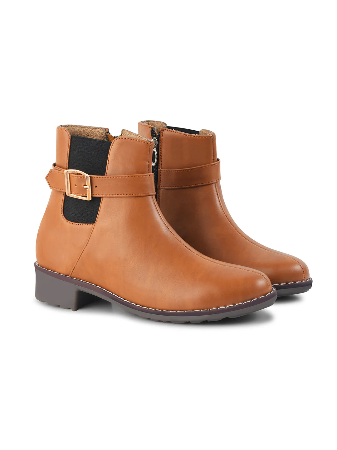 JM Looks Women's Buckle Detail Ankle Boots - Image 15