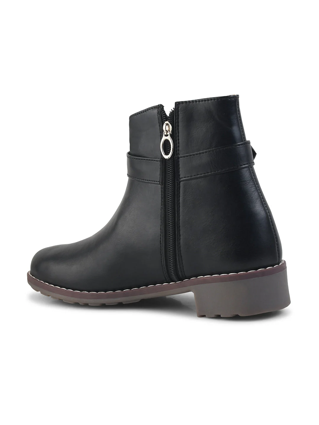 JM Looks Women's Buckle Detail Ankle Boots - Image 4