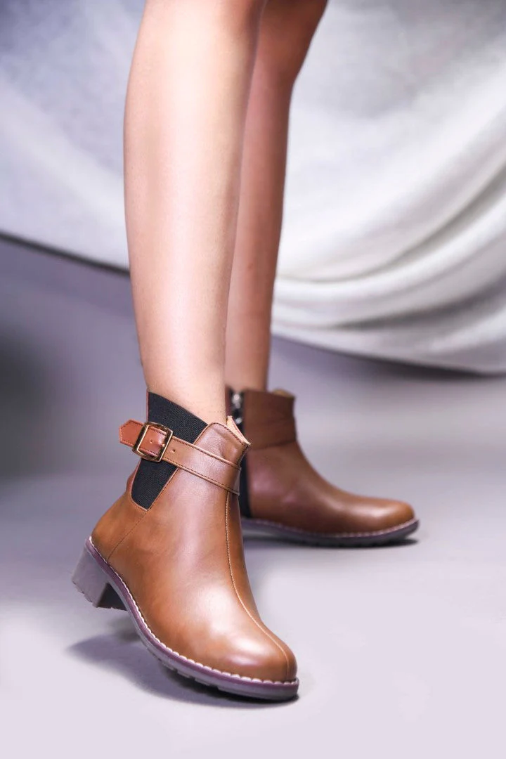 JM Looks Women's Buckle Detail Ankle Boots - Image 7