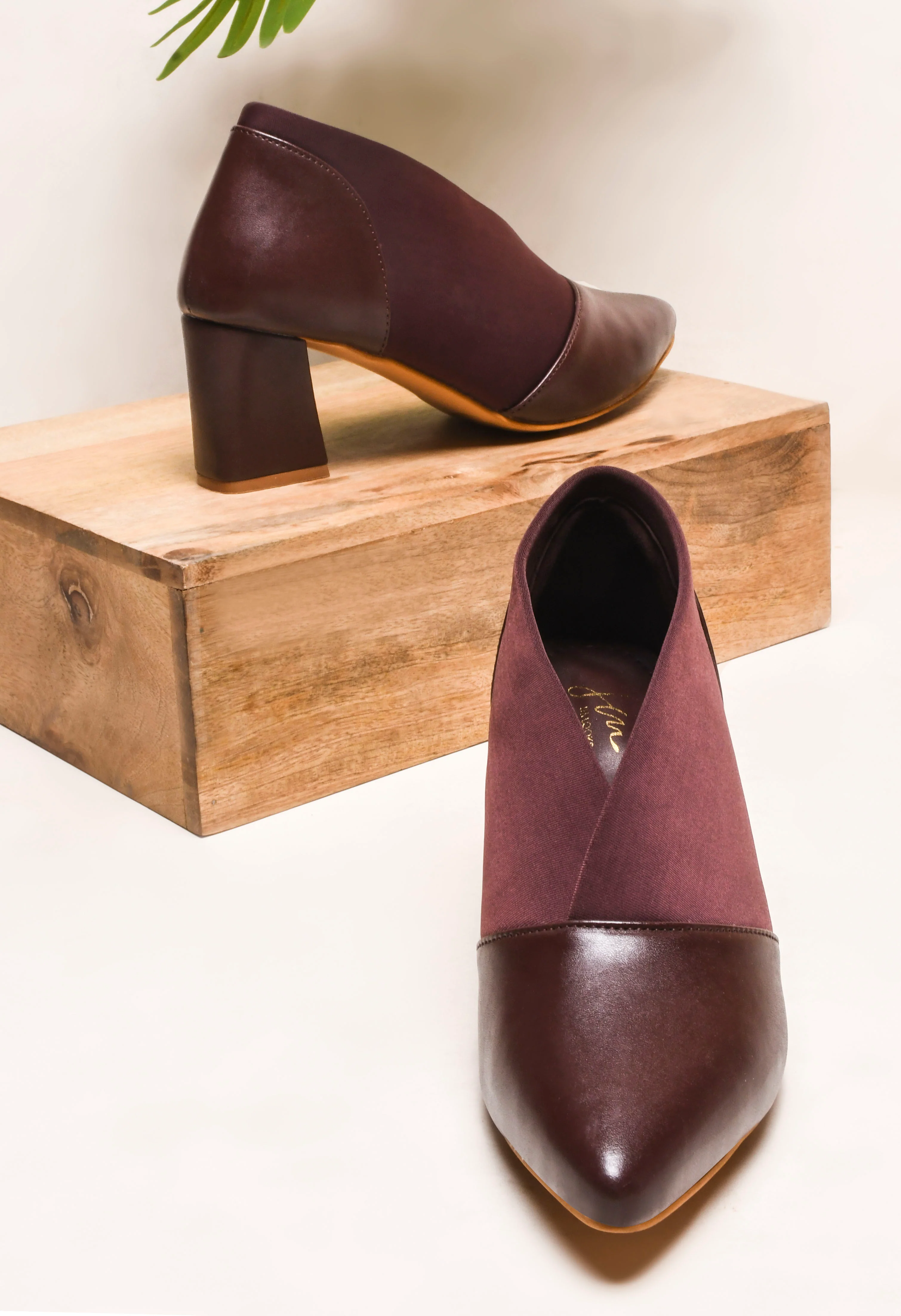 Jm Looks Women's Pointed Toe Block Heel Shoes - Image 10