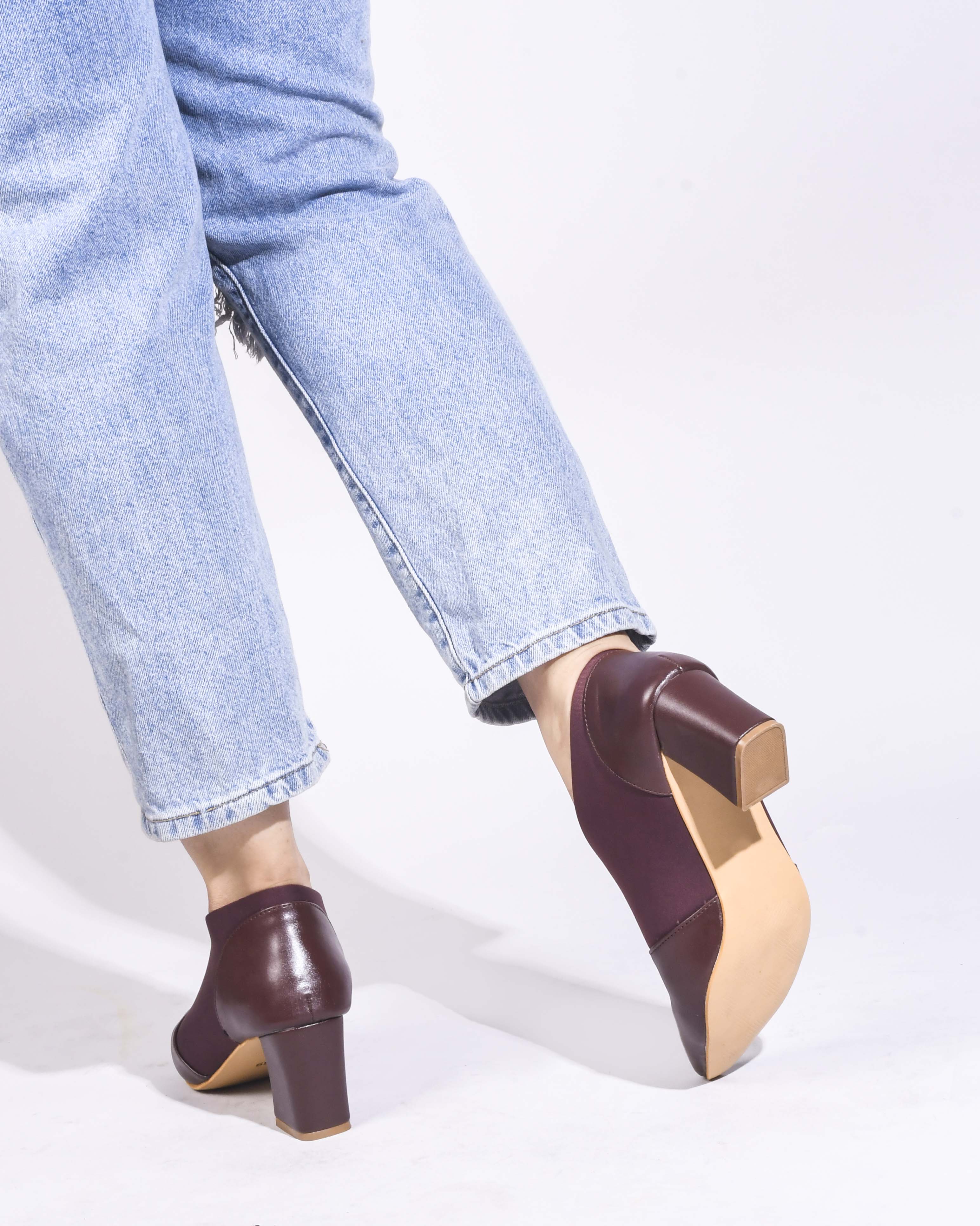Jm Looks Women's Pointed Toe Block Heel Shoes - Image 11