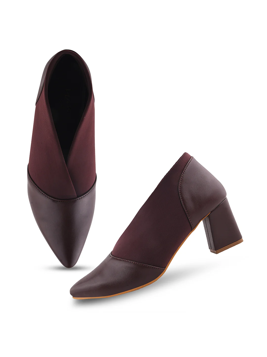 Jm Looks Women's Pointed Toe Block Heel Shoes - Image 13