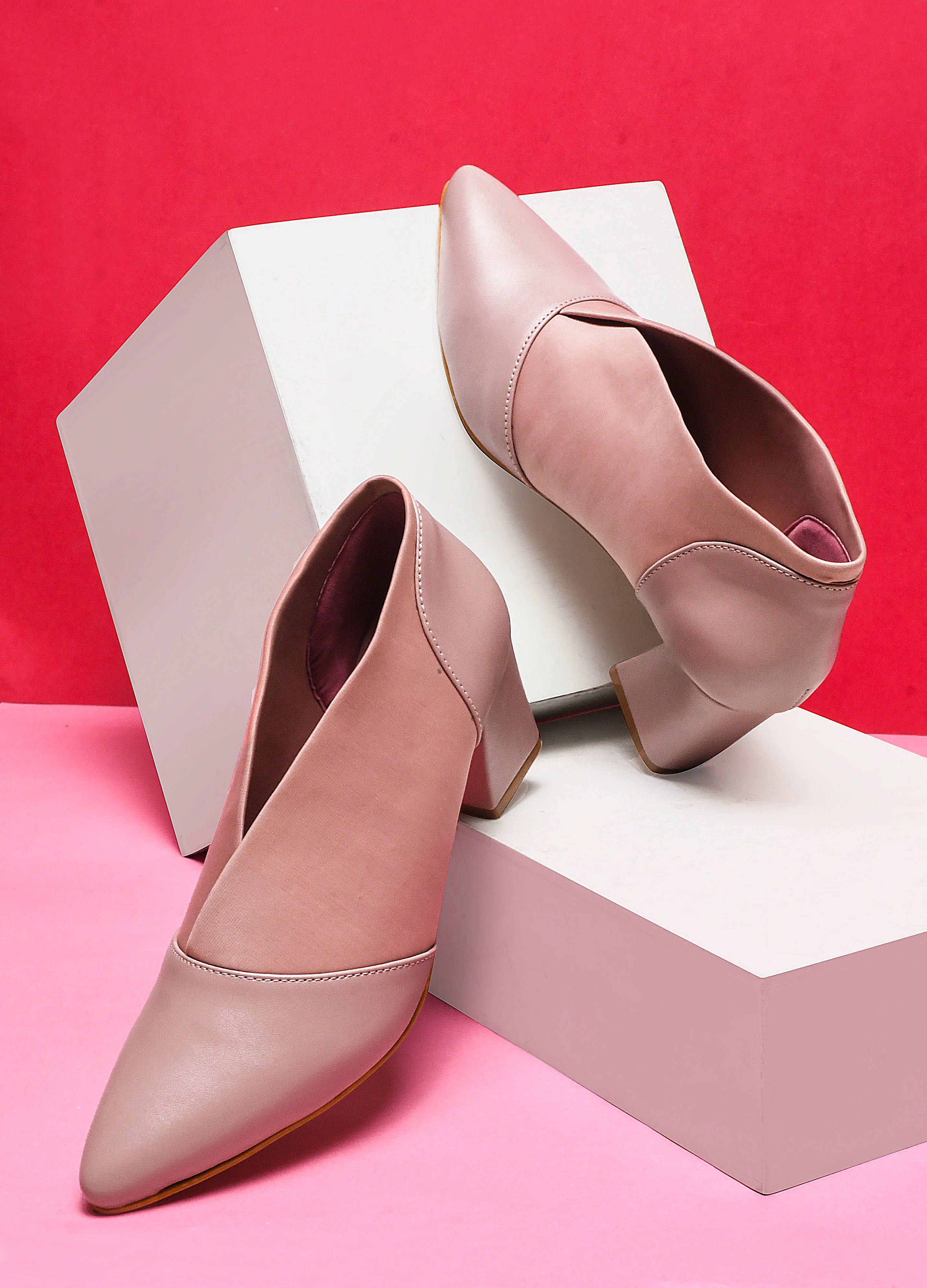 Jm Looks Women's Pointed Toe Block Heel Shoes - Image 18
