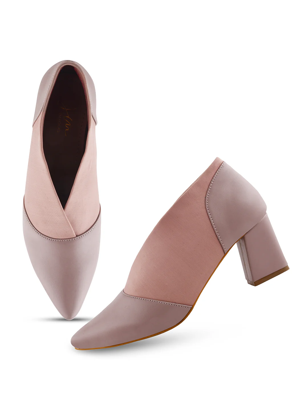 Jm Looks Women's Pointed Toe Block Heel Shoes - Image 21