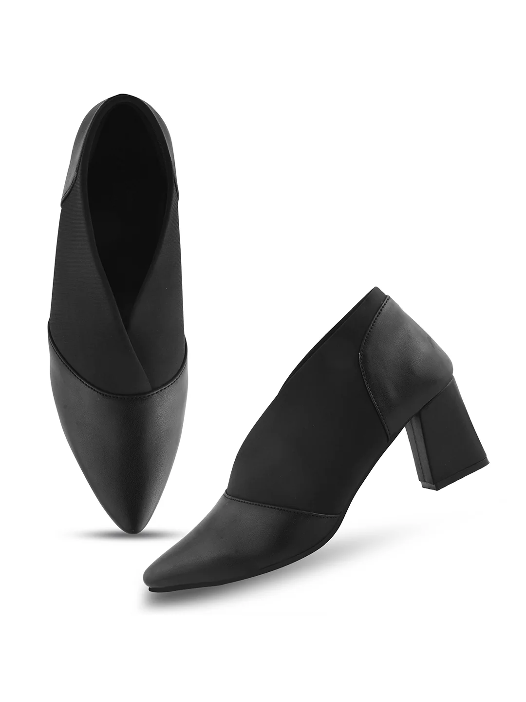 Jm Looks Women's Pointed Toe Block Heel Shoes - Image 5