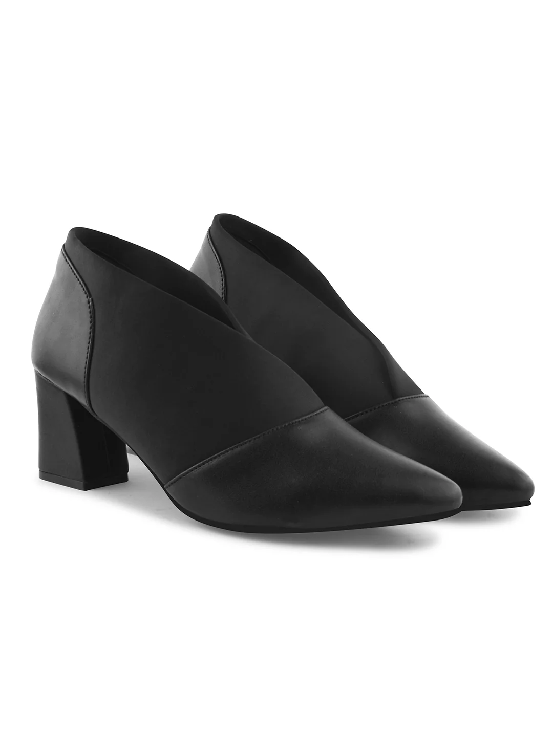 Jm Looks Women's Pointed Toe Block Heel Shoes - Image 6