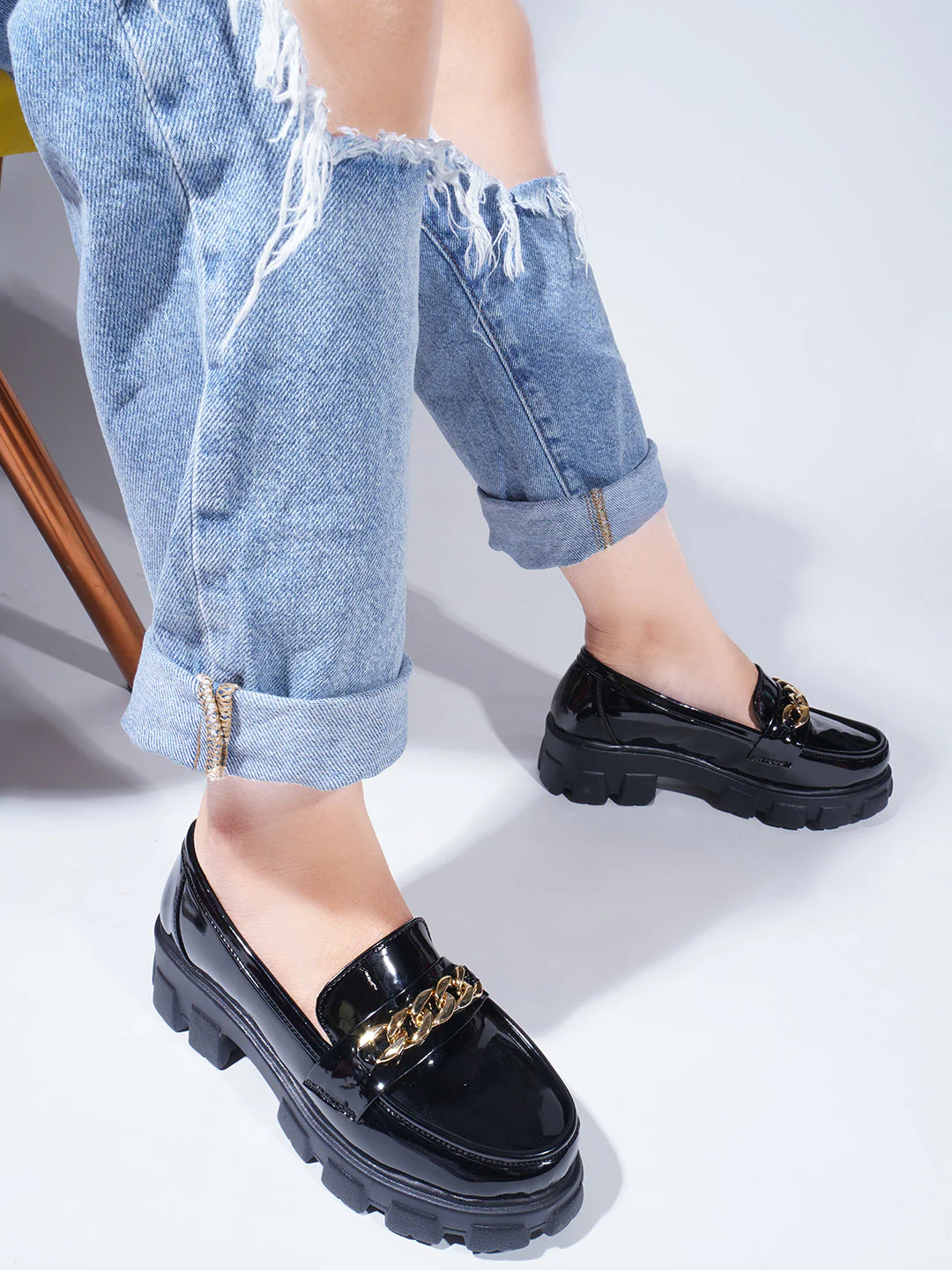 Closed Back Platform Loafers