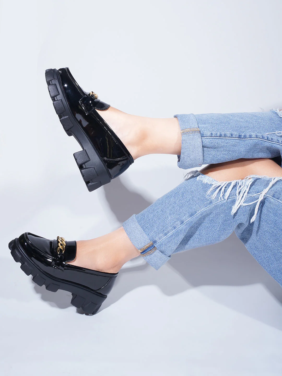 Closed Back Platform Loafers - Image 10