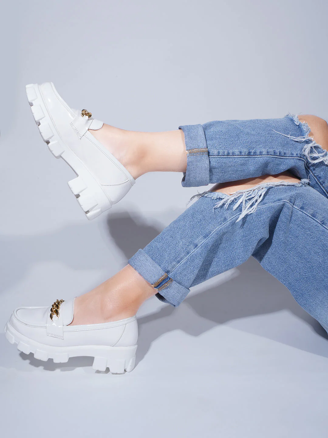 Closed Back Platform Loafers - Image 15