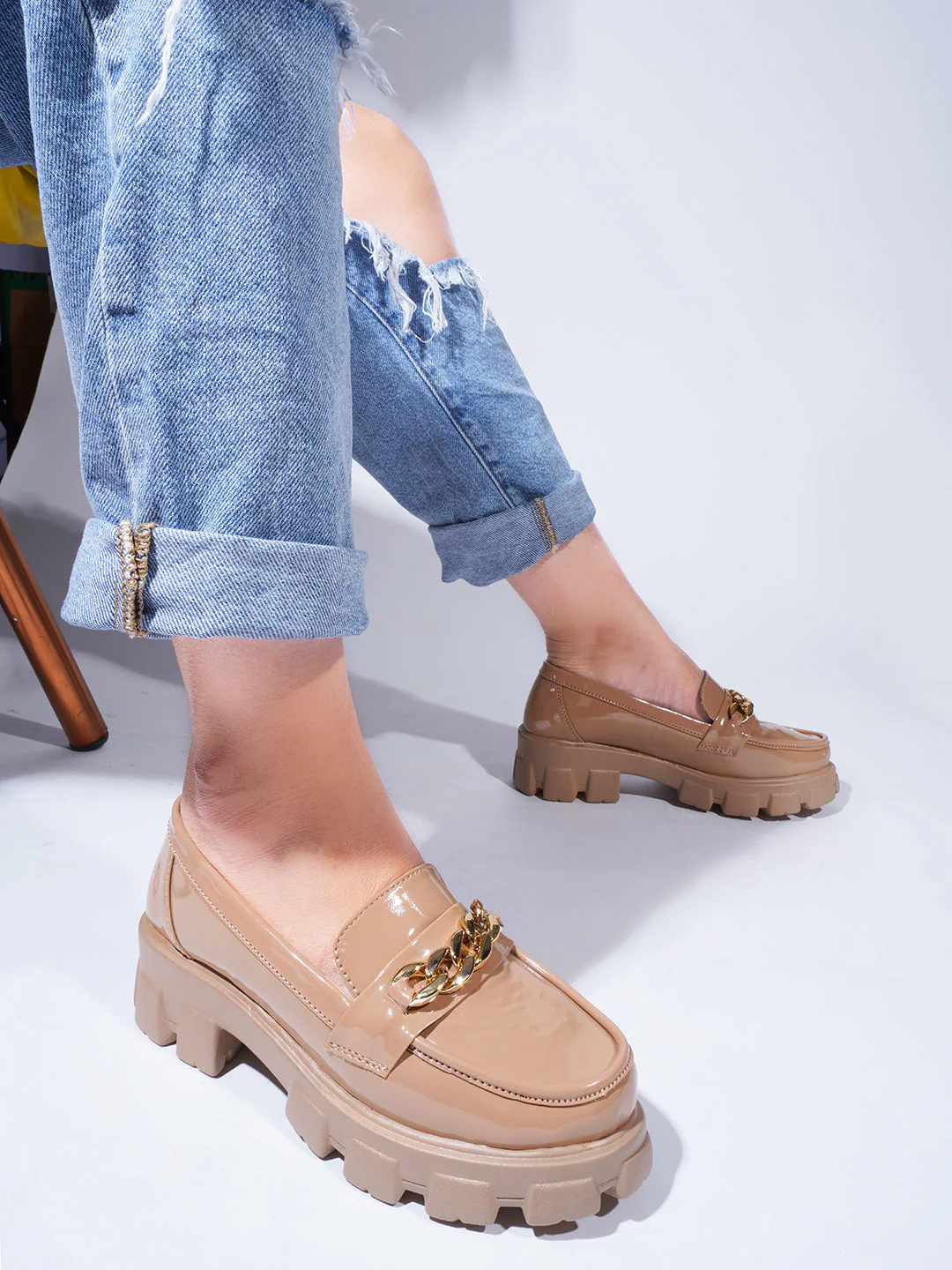 Closed Back Platform Loafers - Image 2