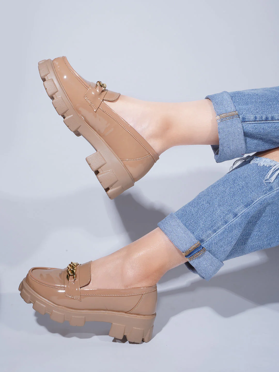 Closed Back Platform Loafers - Image 4